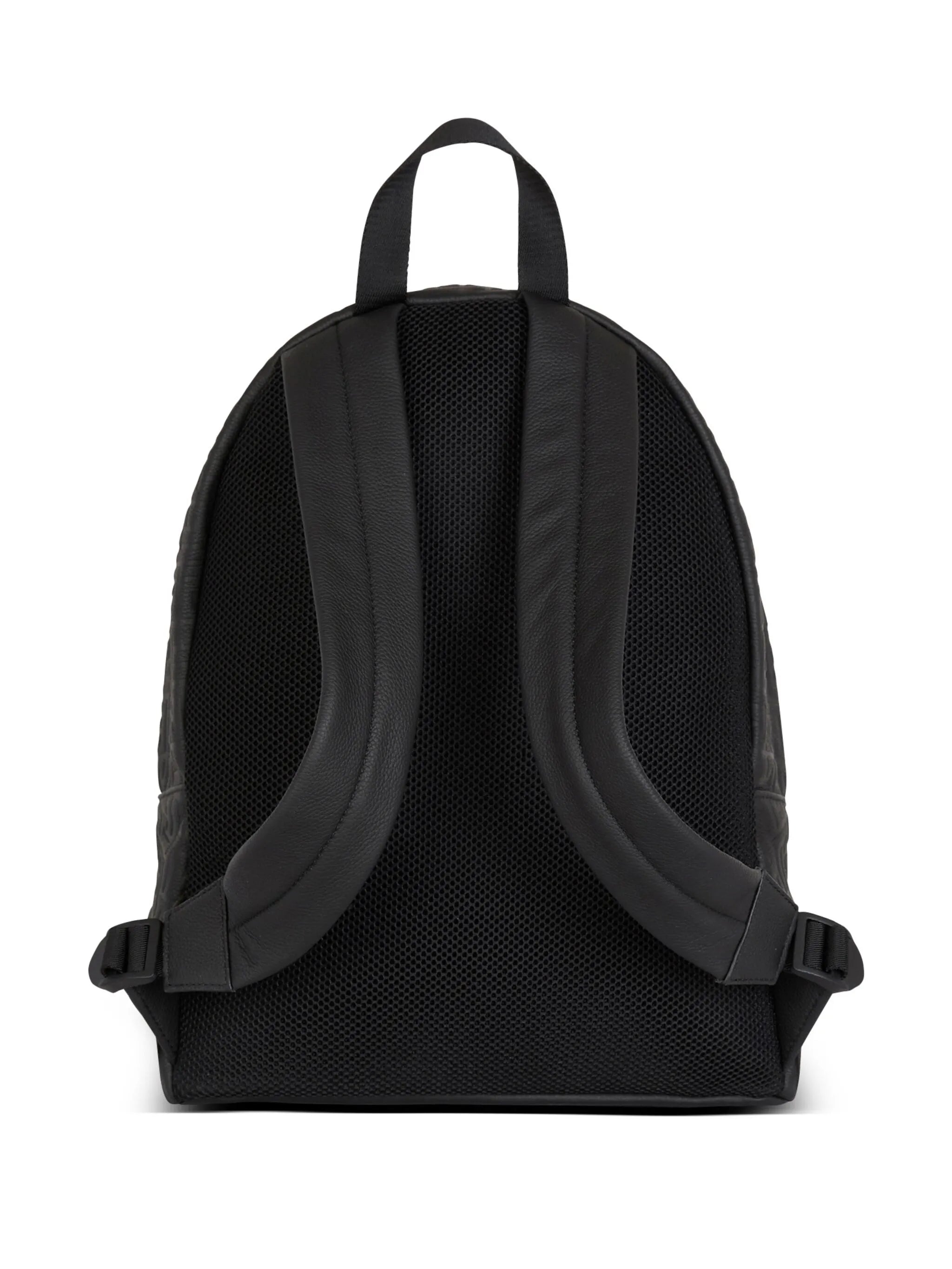 grained-effect leather backpack