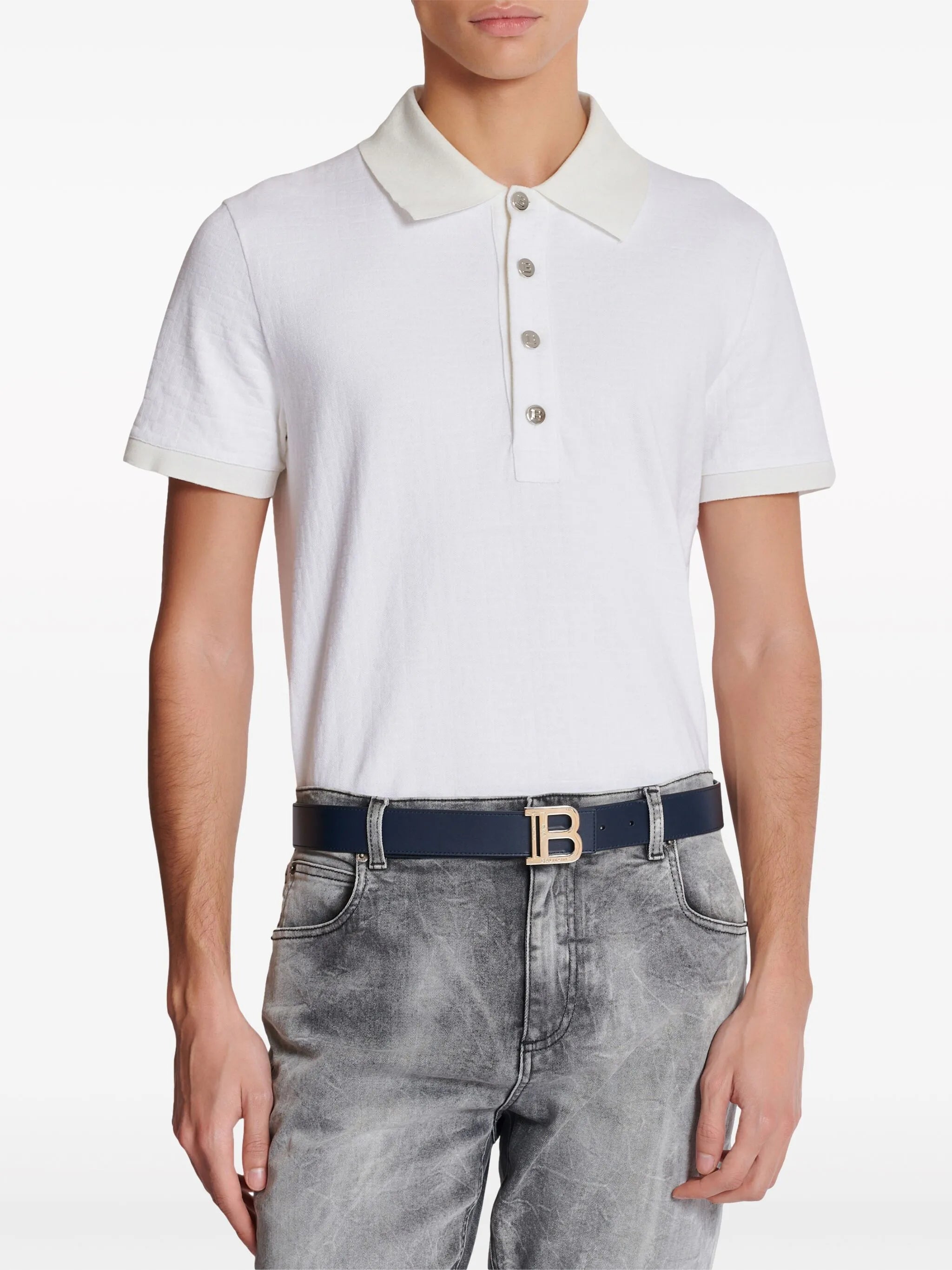two-tone reversible leather belt