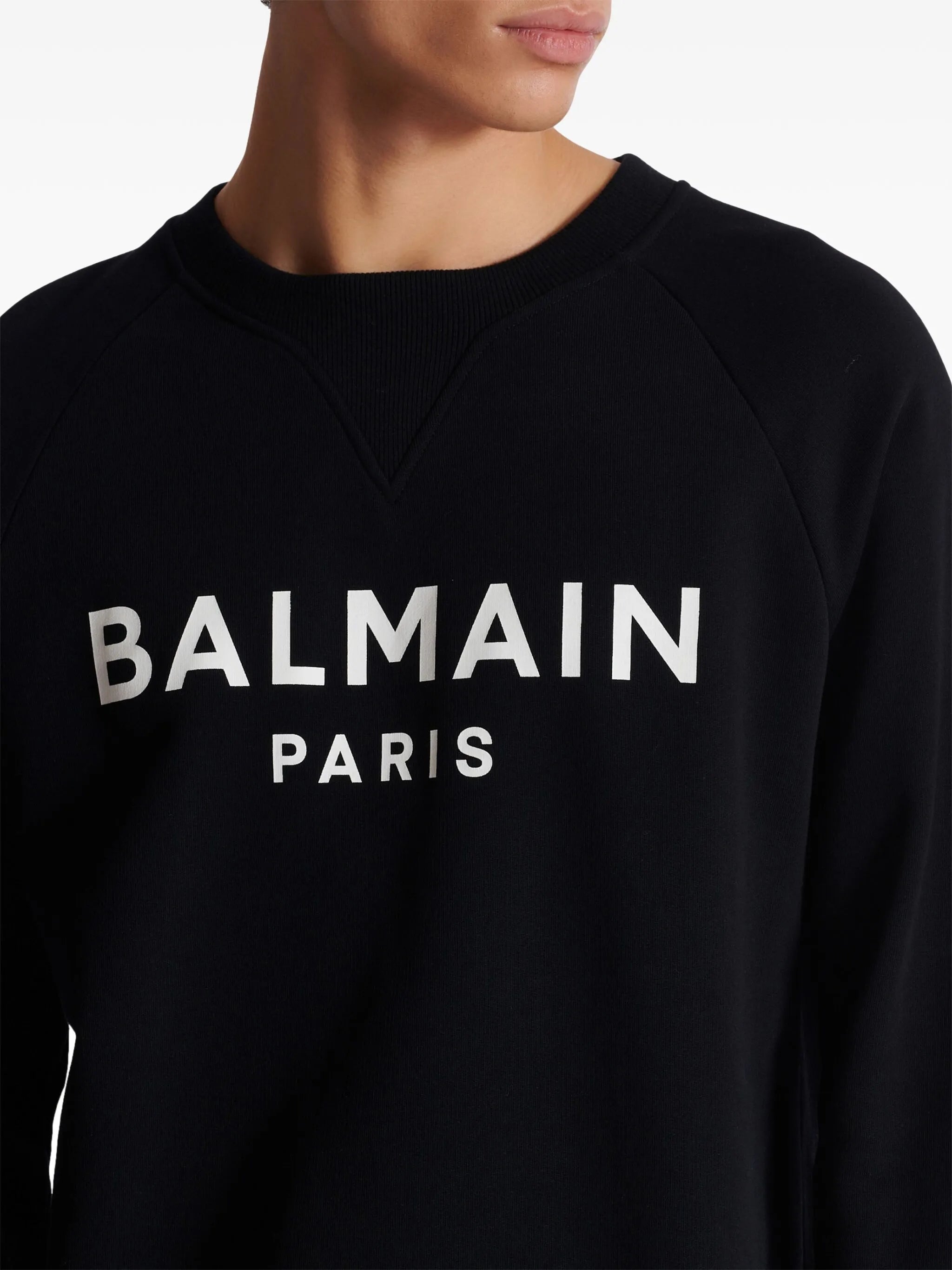 Balmain Paris logo-print cotton sweatshirt