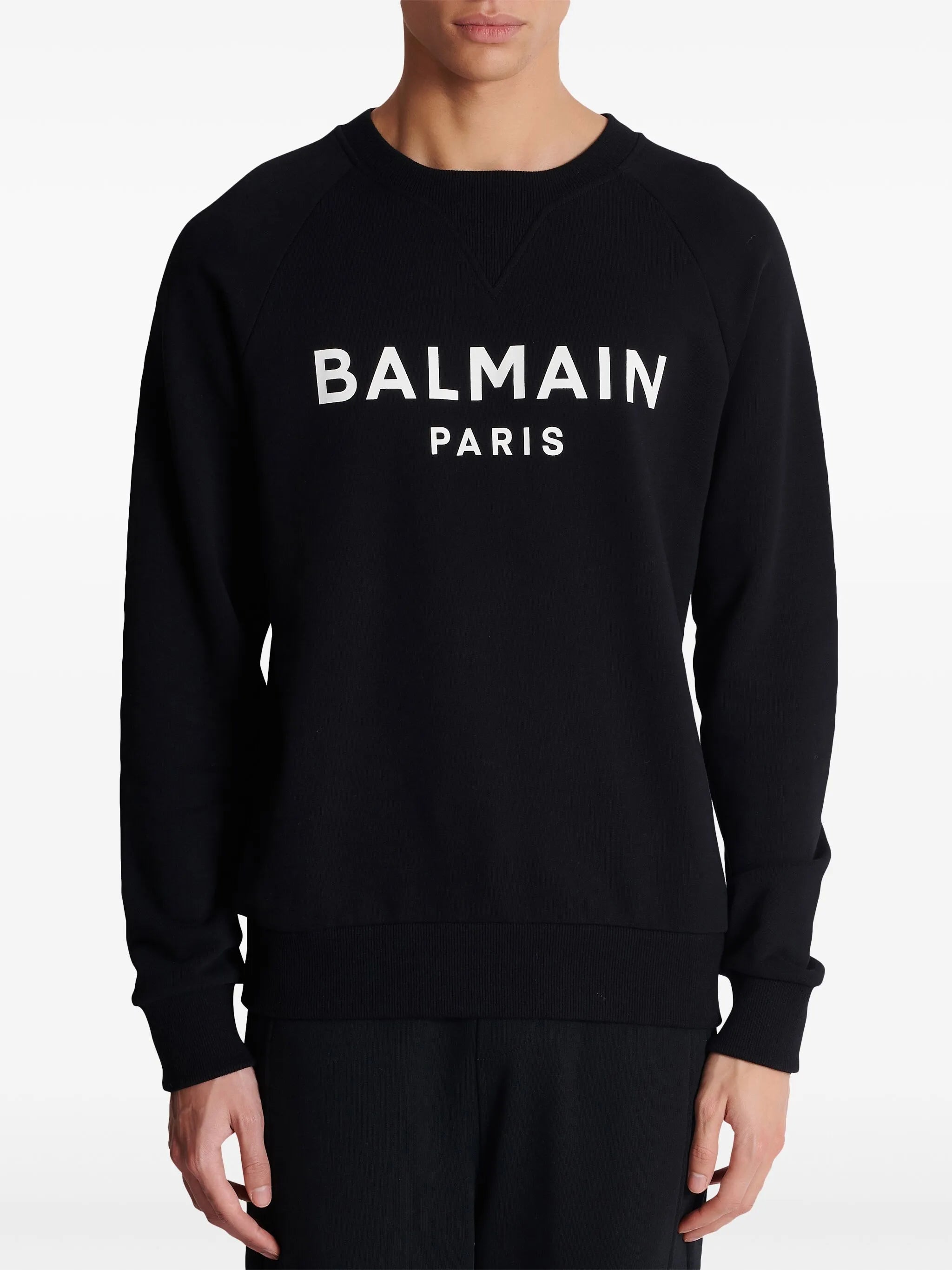 Balmain Paris logo-print cotton sweatshirt