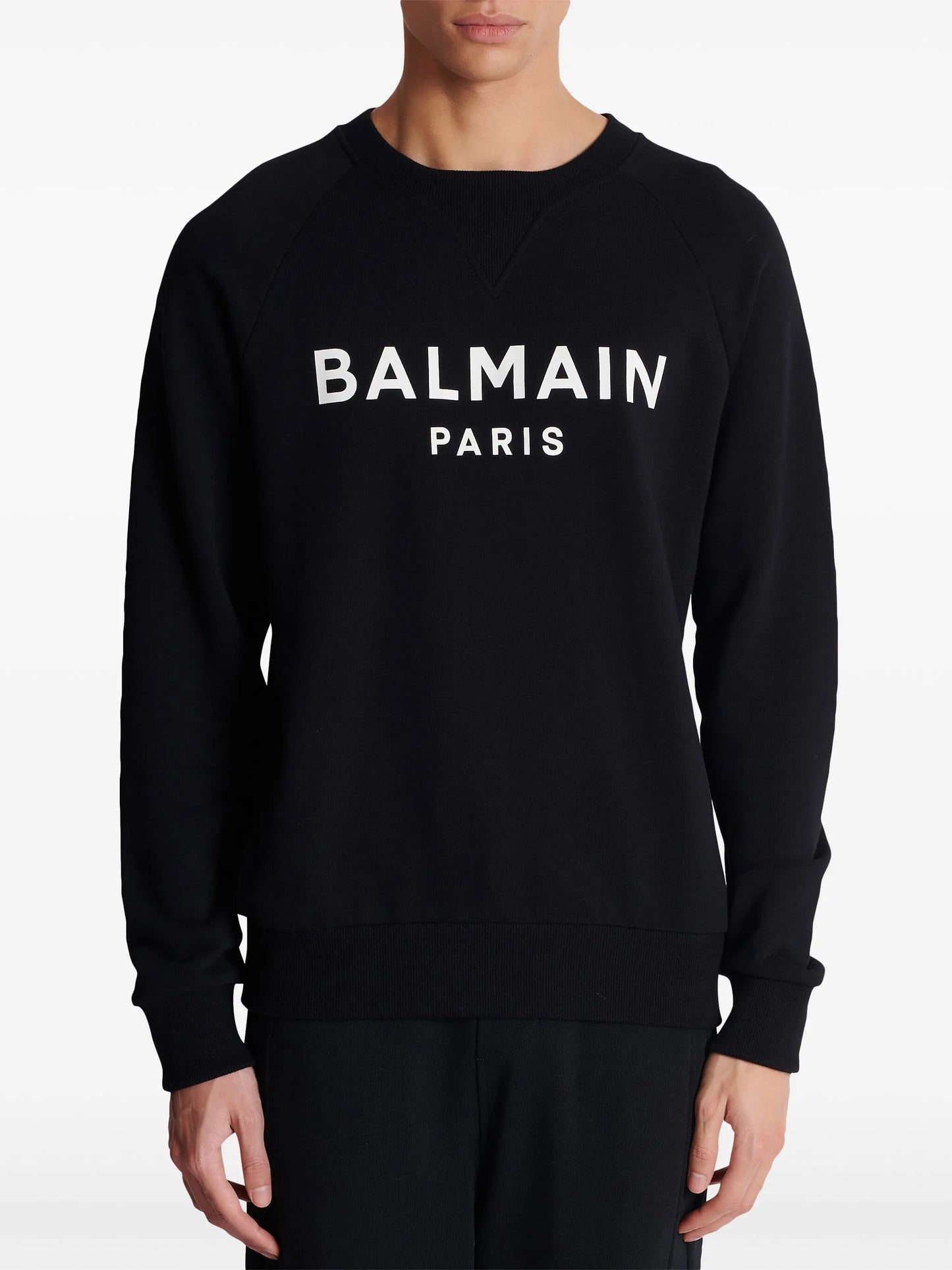 Balmain Paris logo-print cotton sweatshirt