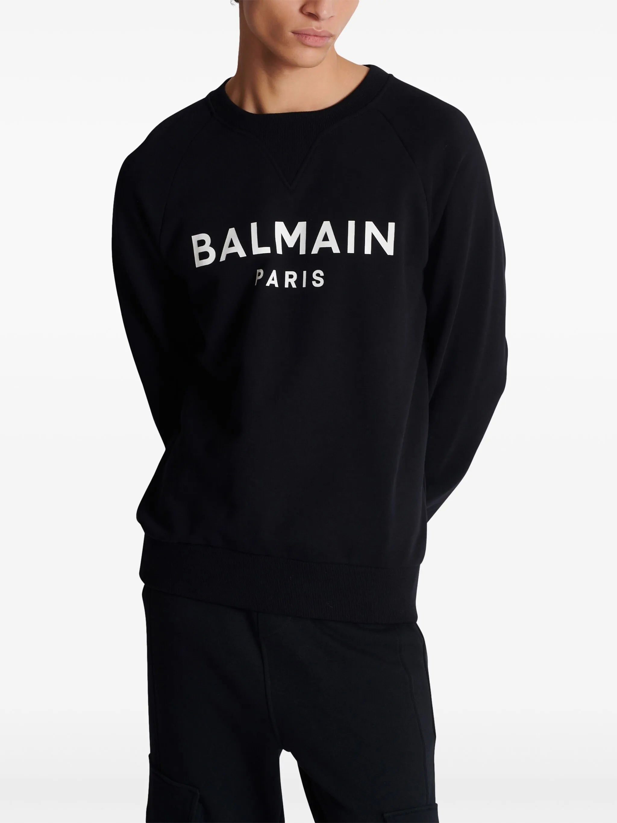 Balmain Paris logo-print cotton sweatshirt