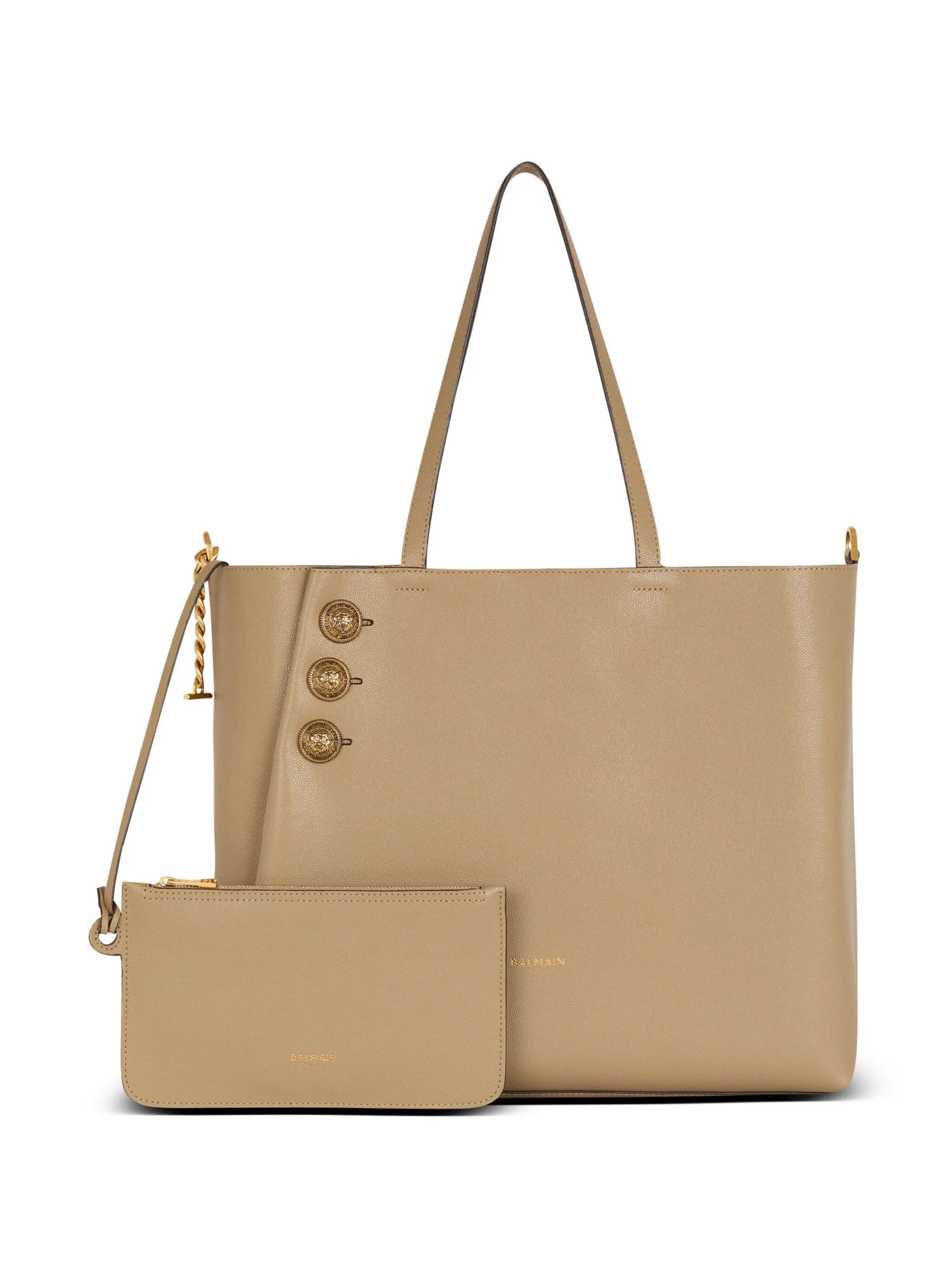 Emblème leather tote bag
