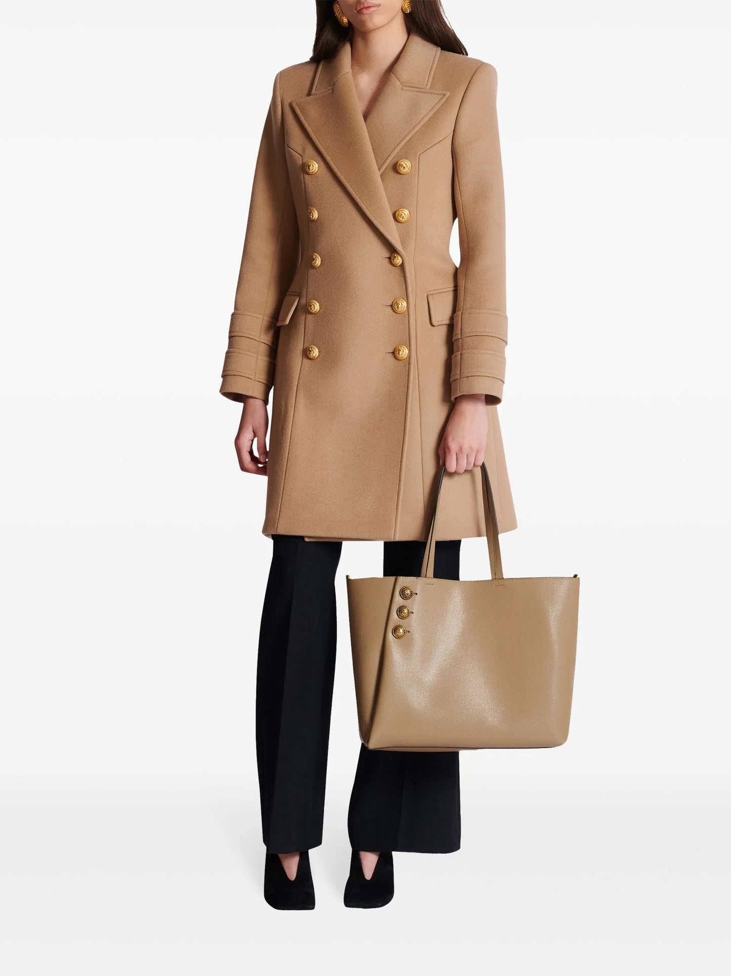 Emblème leather tote bag