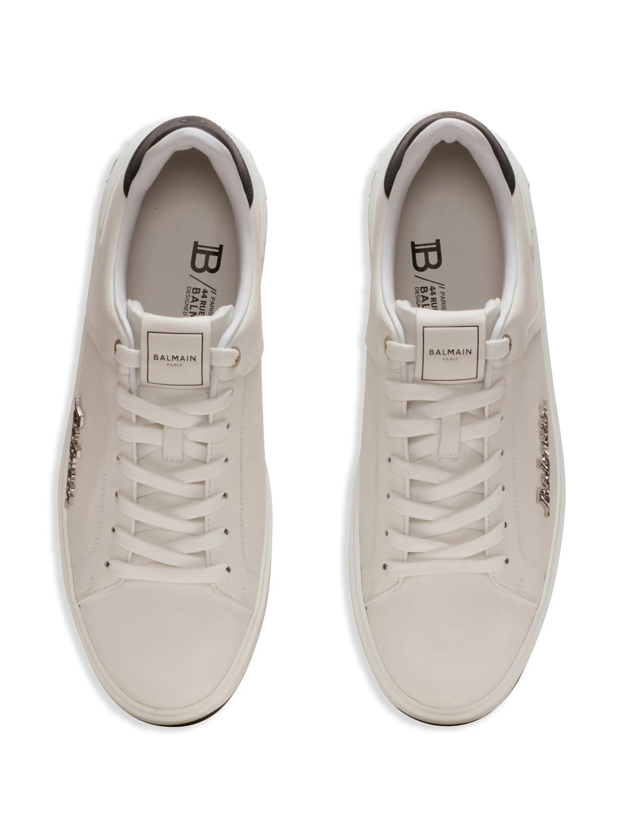 B-Court logo-plaque leather trainers