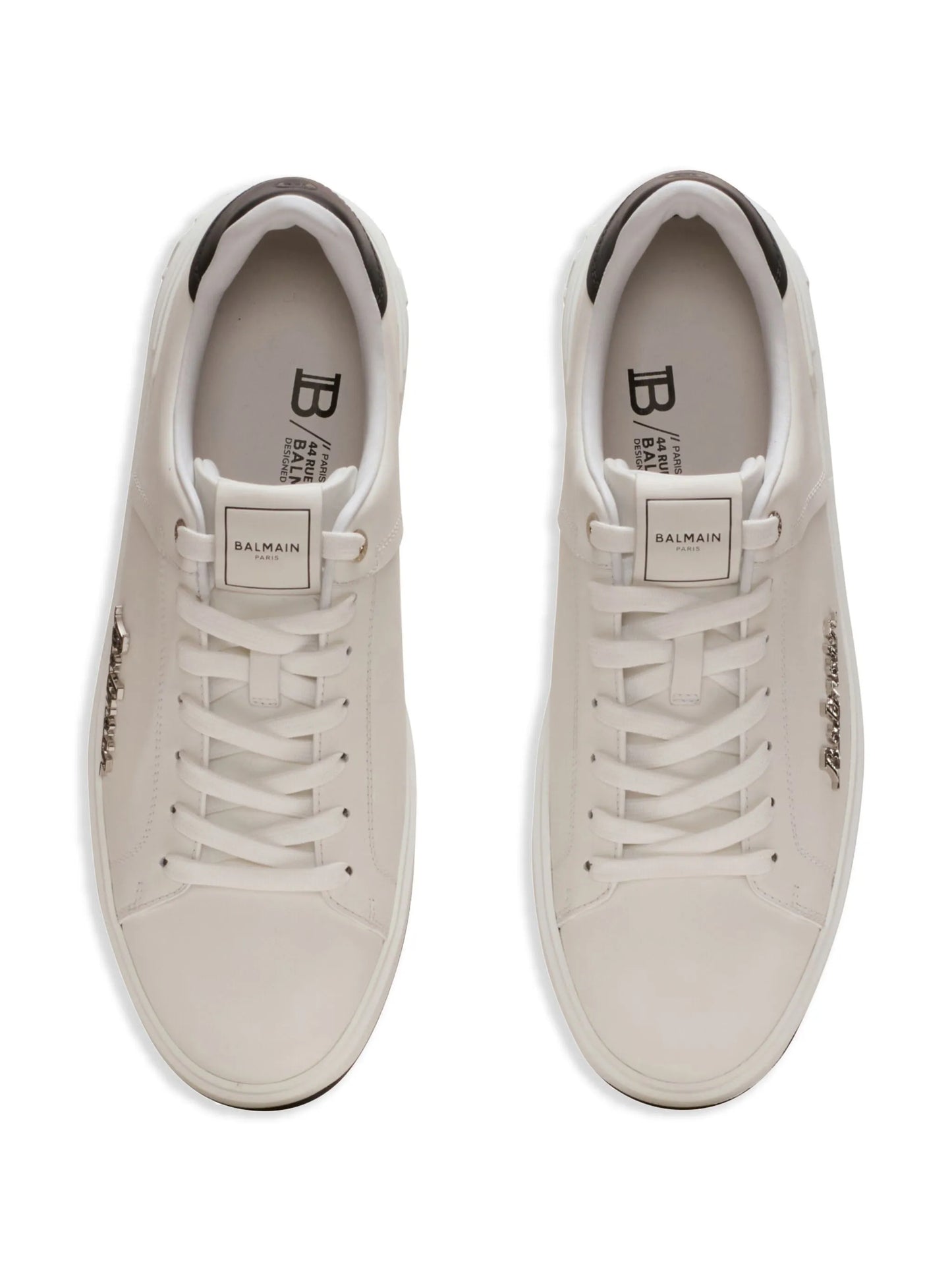 B-Court logo-plaque leather trainers