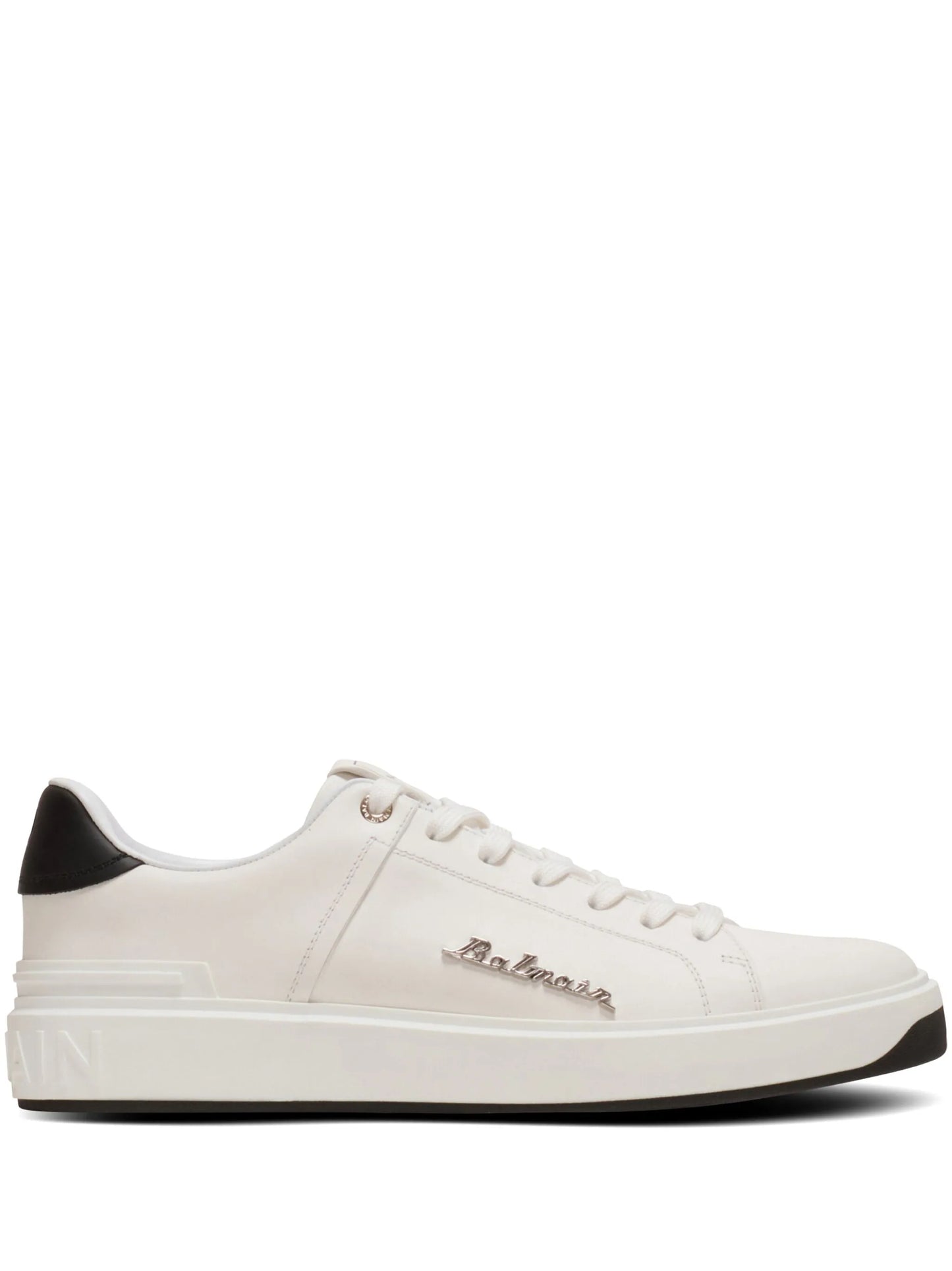 B-Court logo-plaque leather trainers