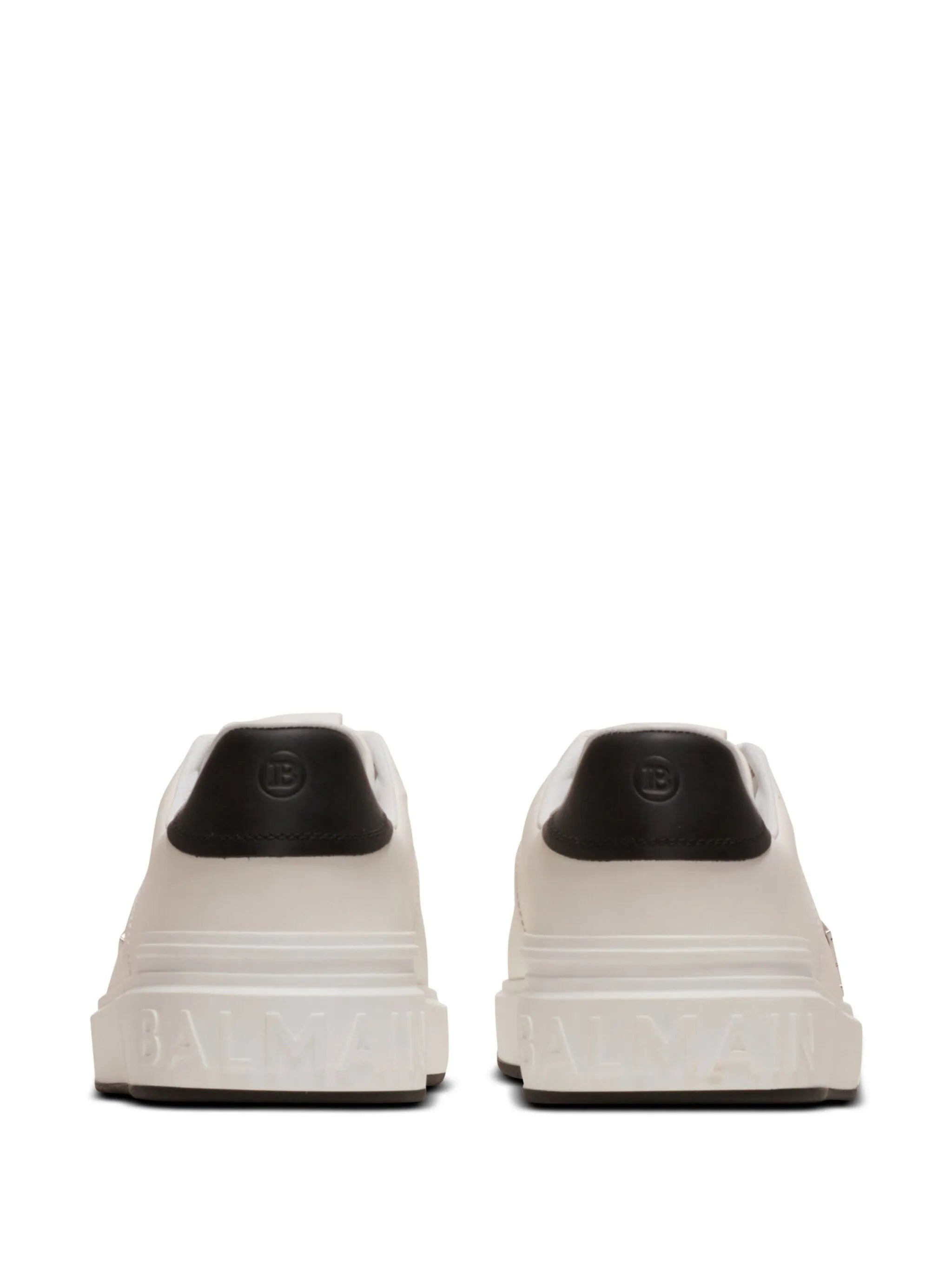 B-Court logo-plaque leather trainers