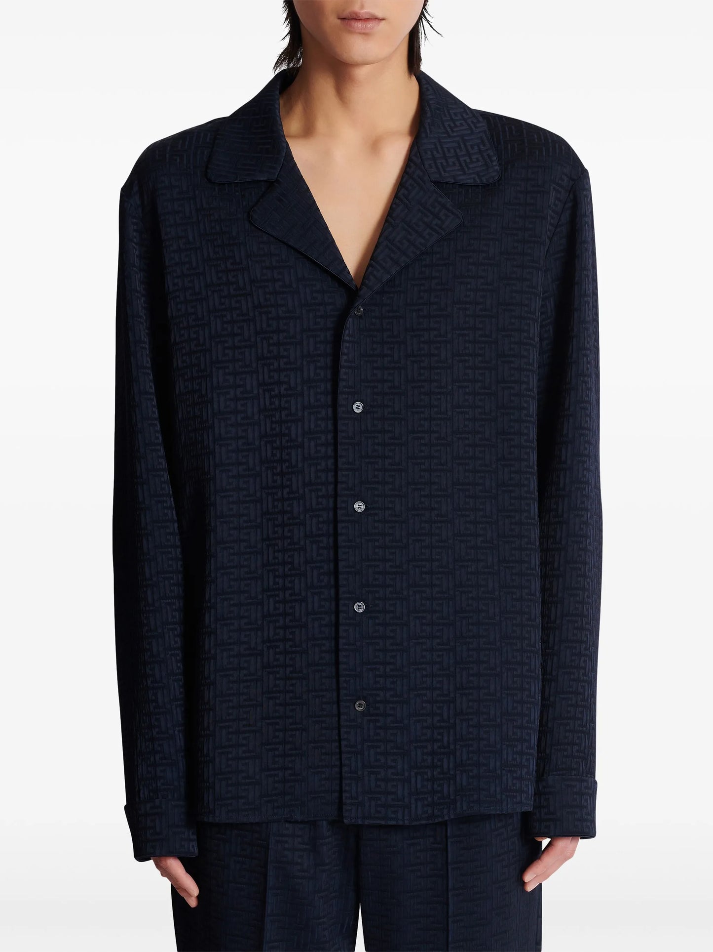 PB Labyrinth-jacquard pyjama shirt