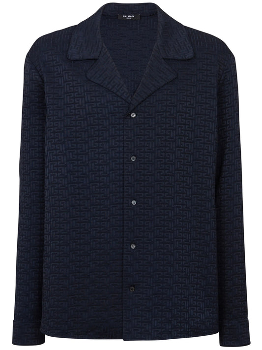 PB Labyrinth-jacquard pyjama shirt