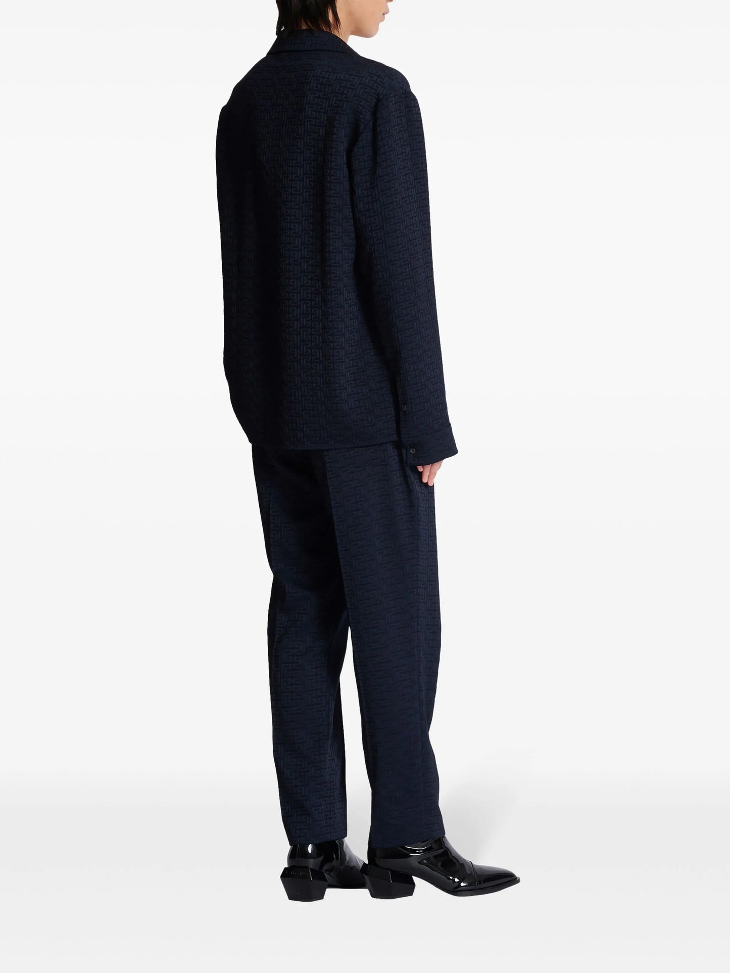 PB Labyrinth-jacquard pyjama shirt