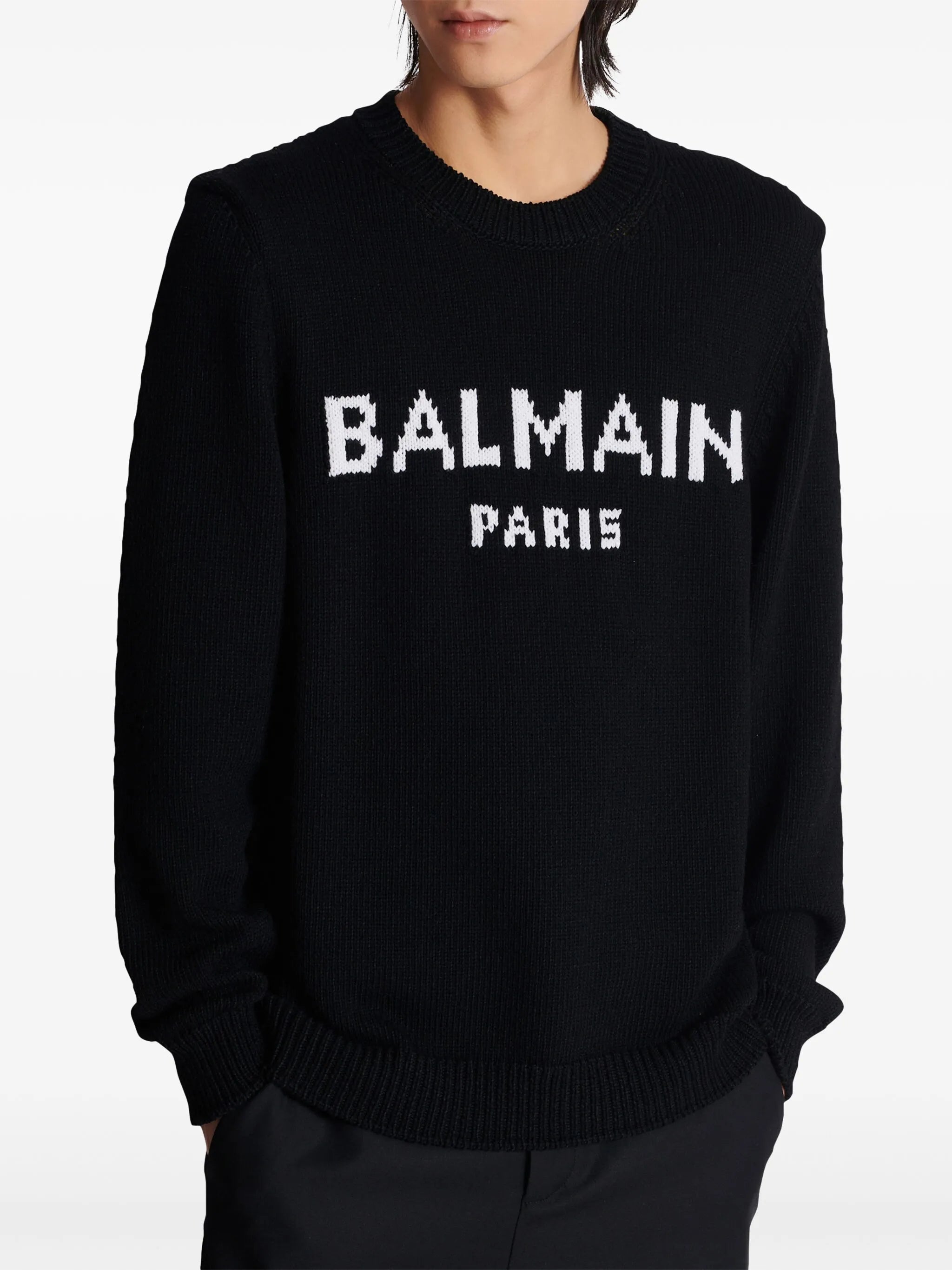 Balmain Paris intarsia-knit jumper