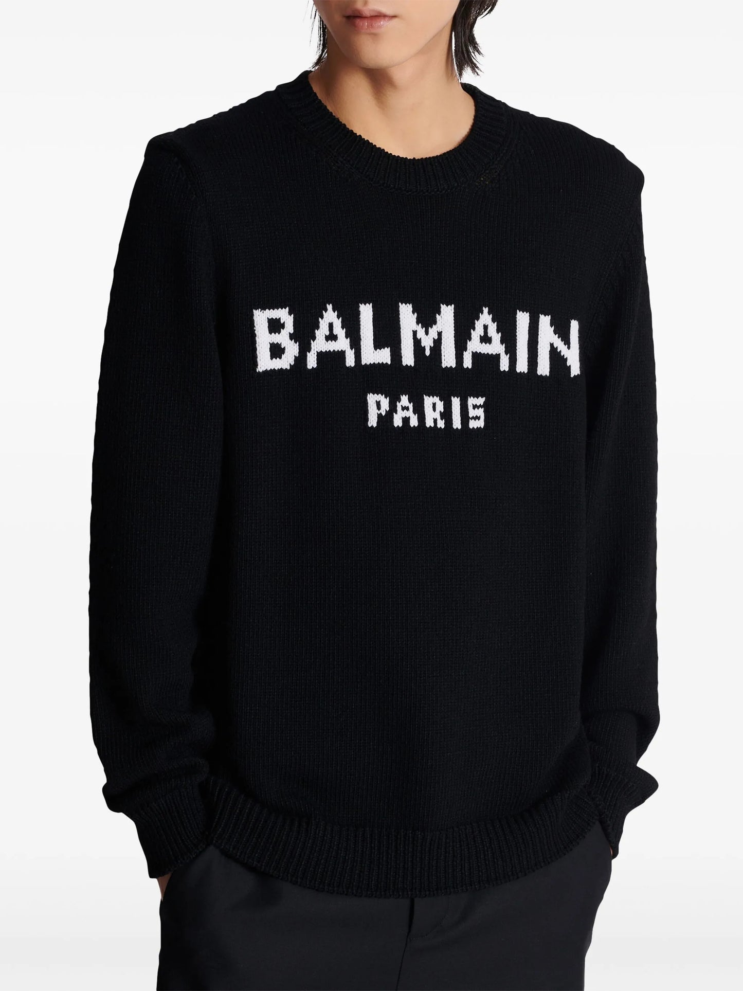 Balmain Paris intarsia-knit jumper