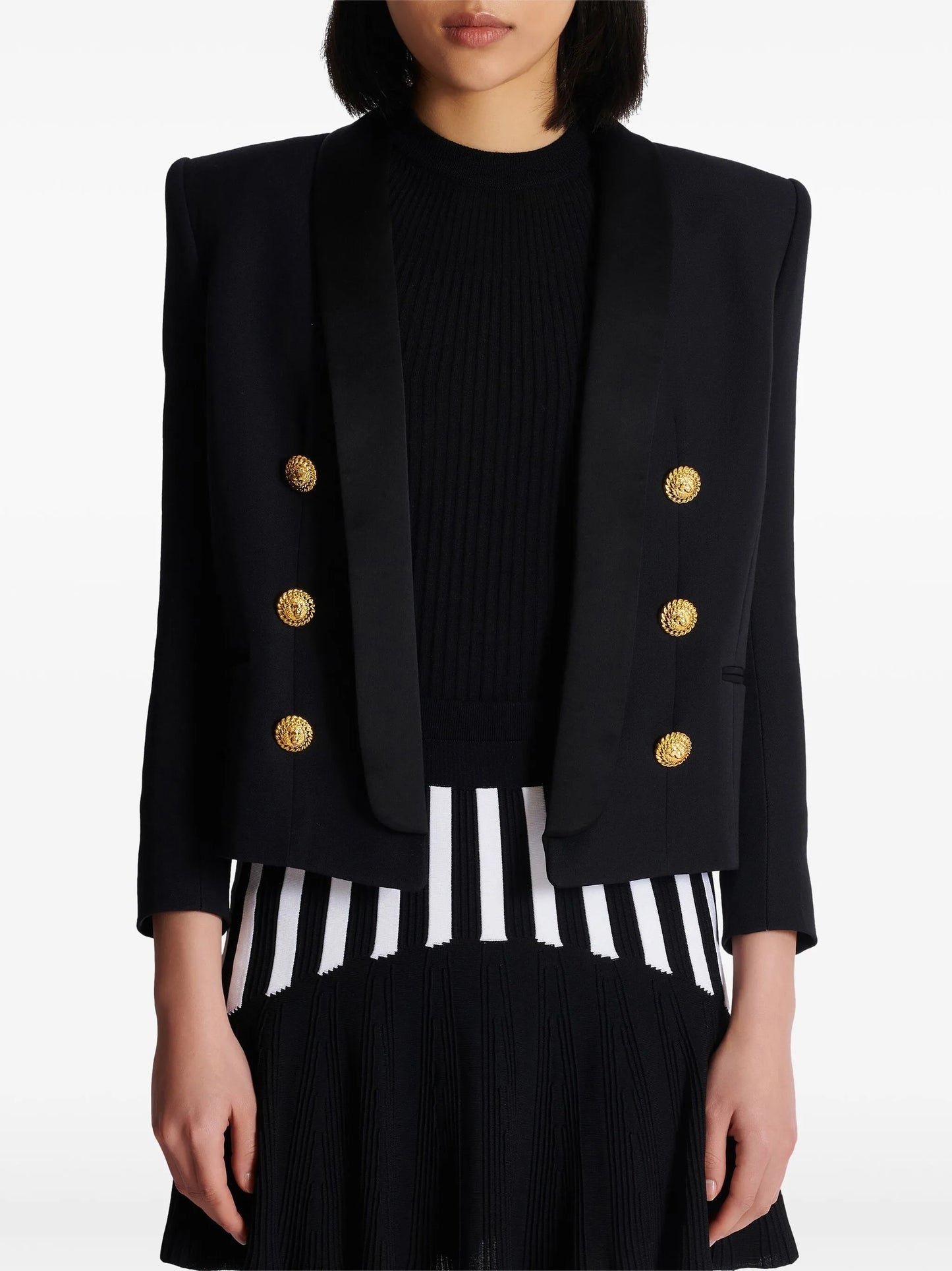 double-breasted wool blazer