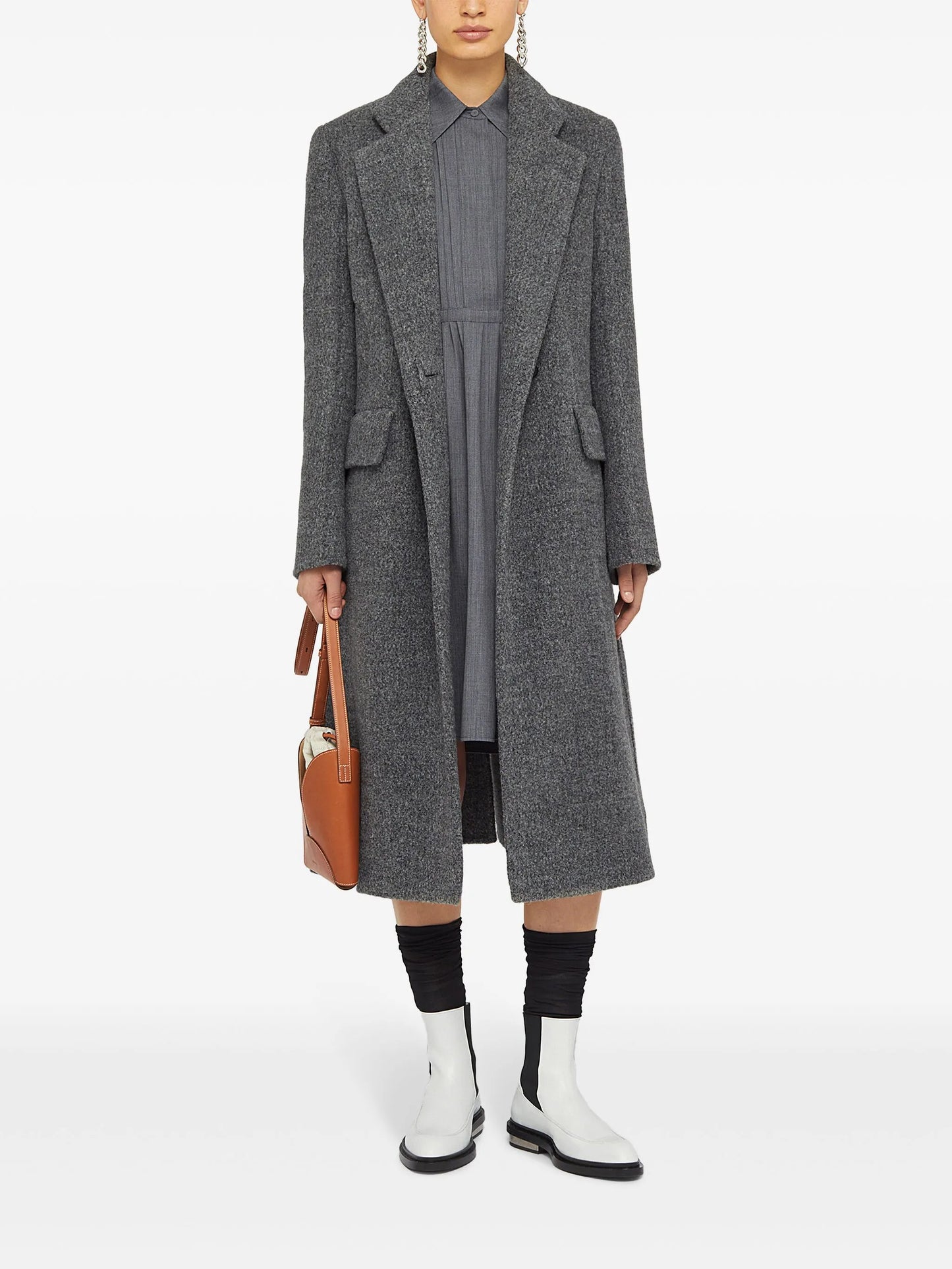 notched-lapel tailored coat