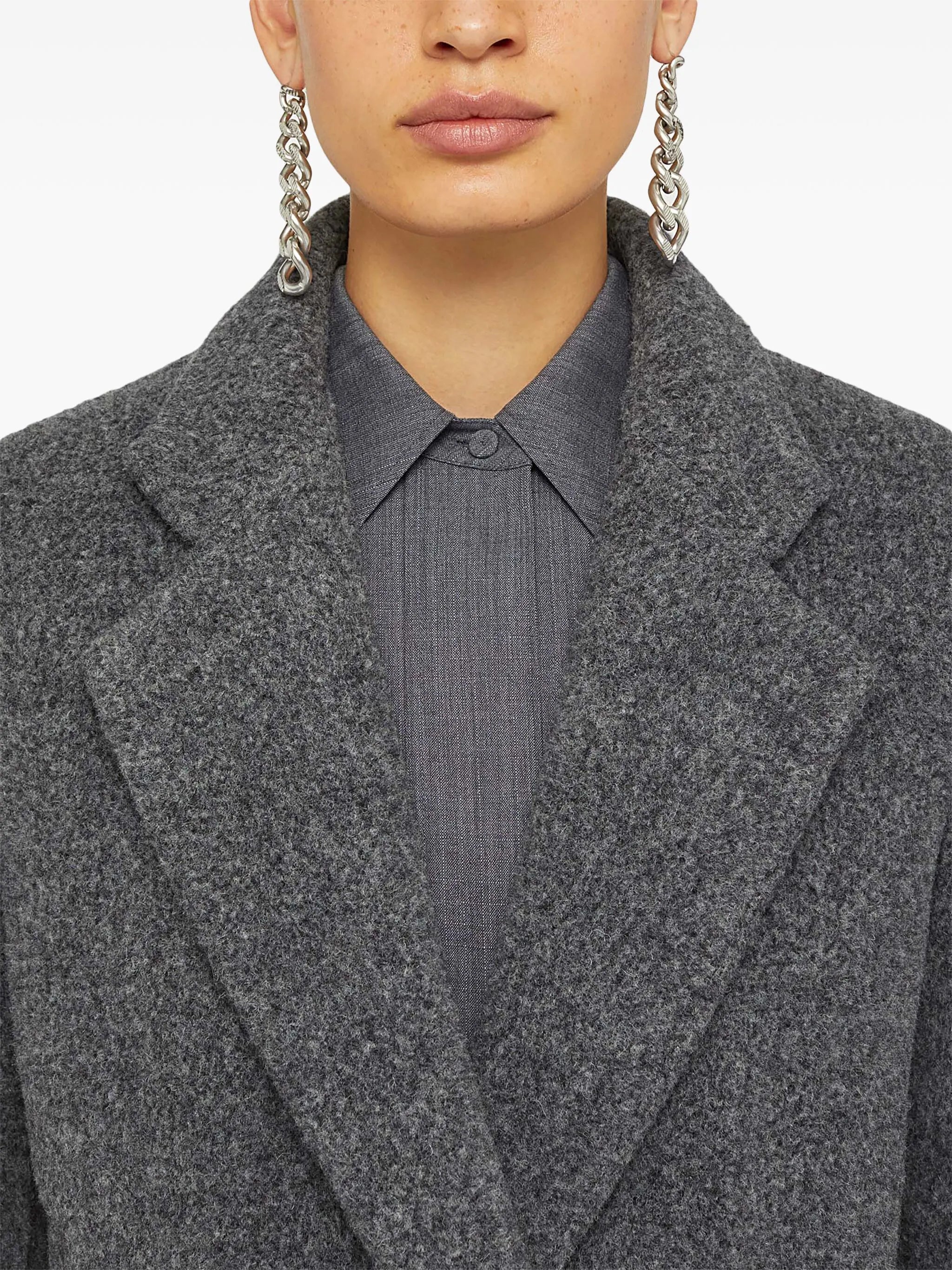 notched-lapel tailored coat