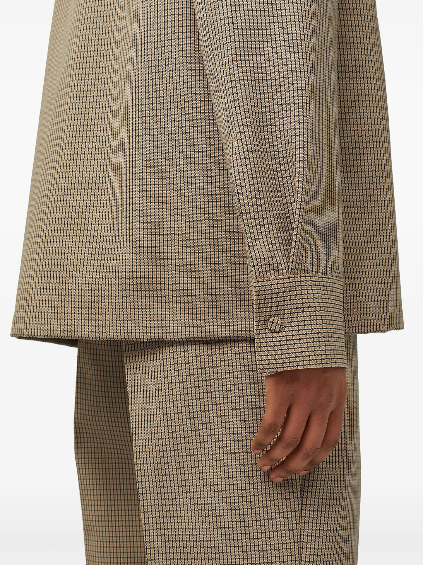 zip-up wool shirt