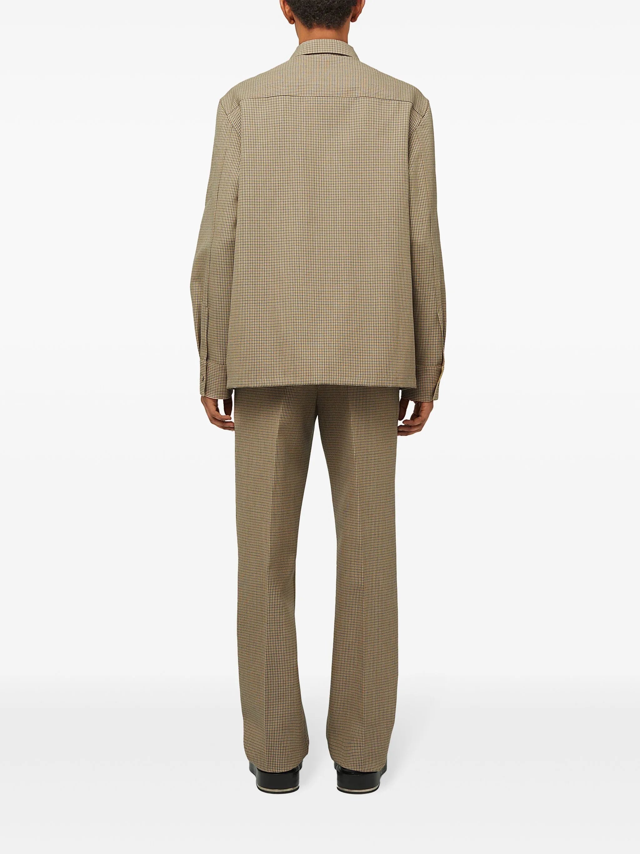 zip-up wool shirt