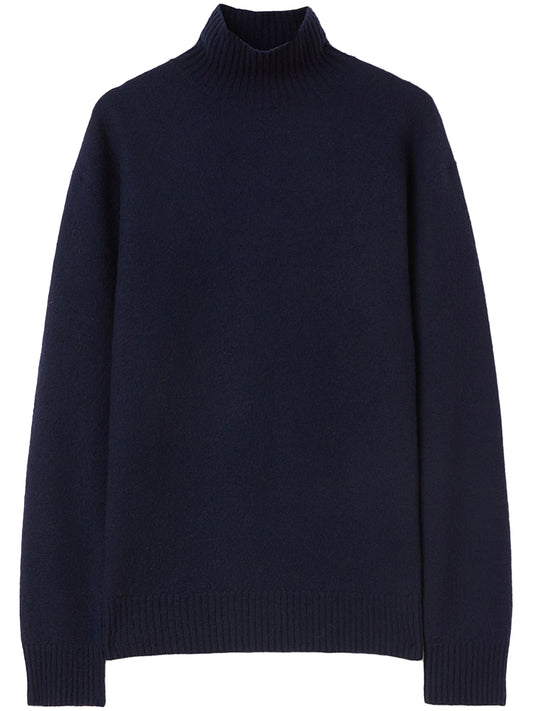 chain-link detailing wool jumper