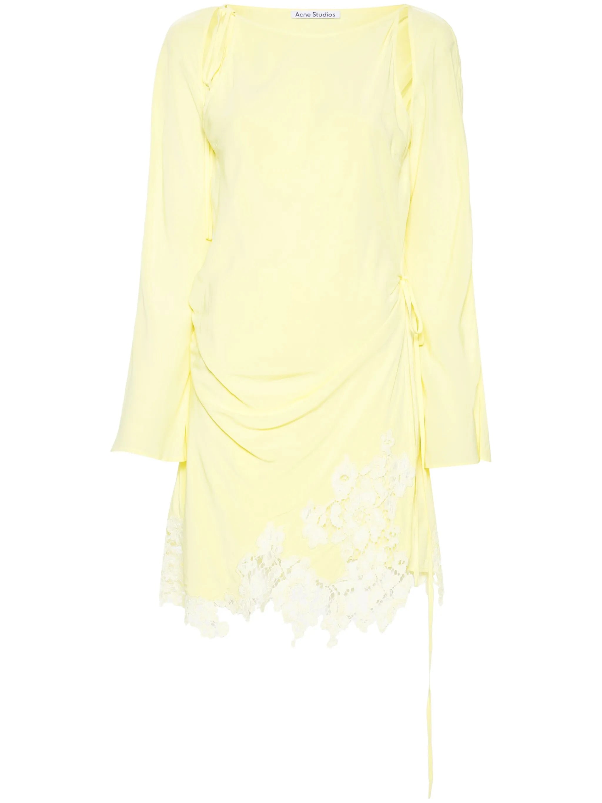 floral-lace detail mini dress