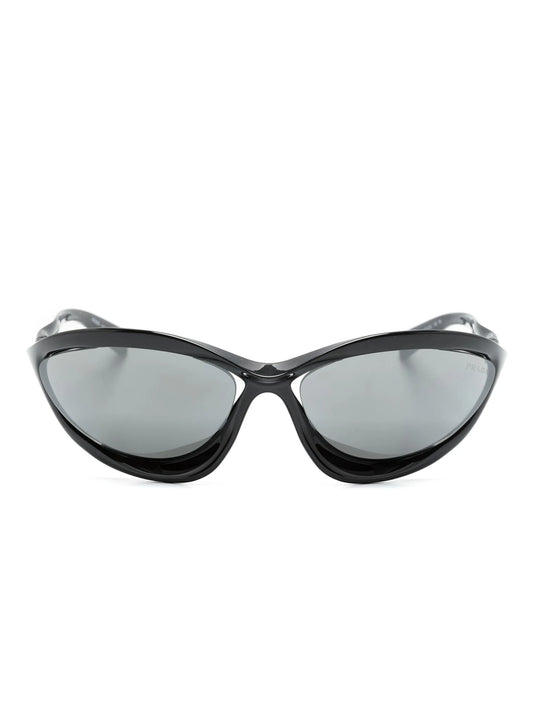 Runway geometric-frame sunglasses