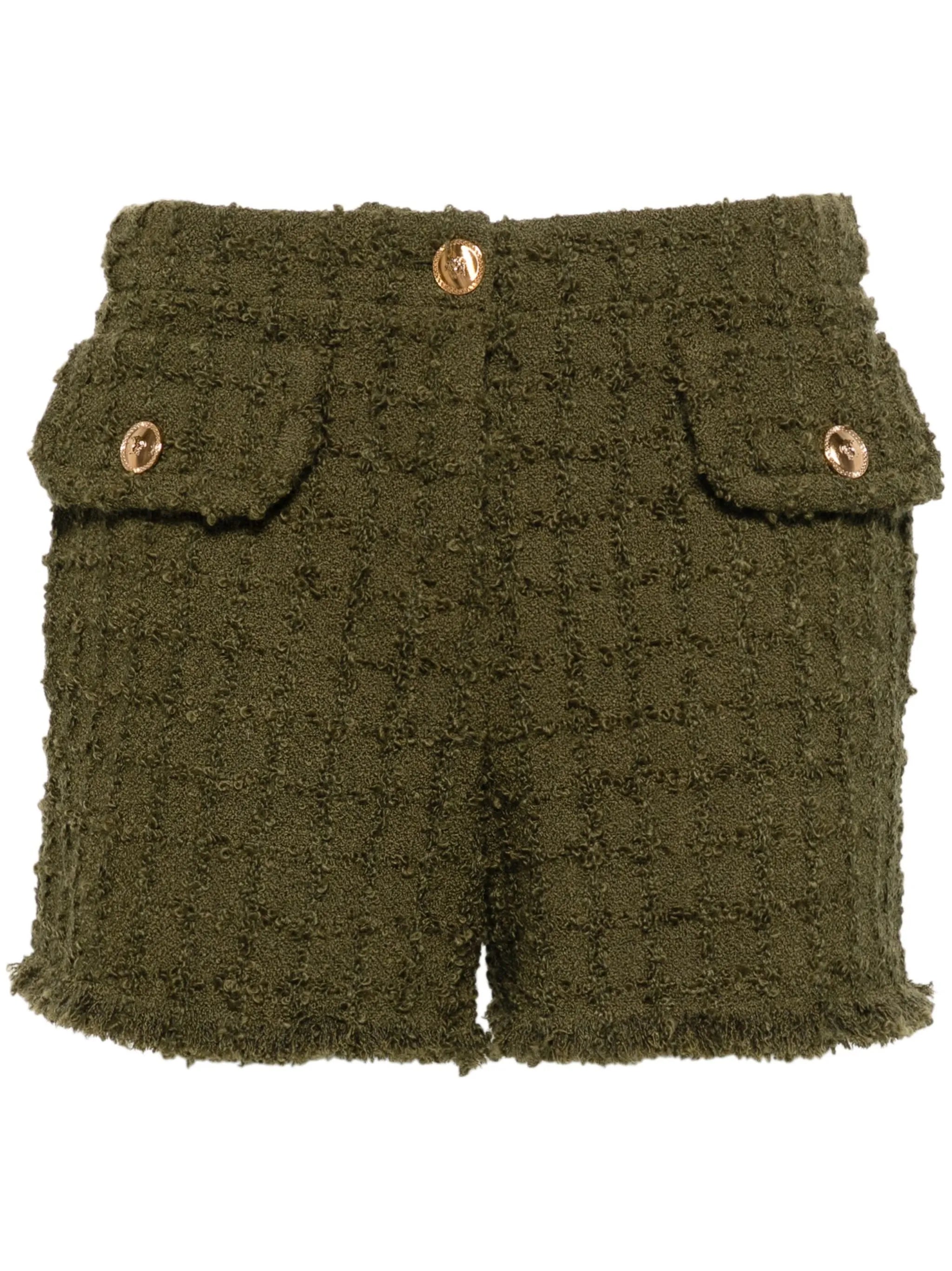 Heritage tweed mini shorts