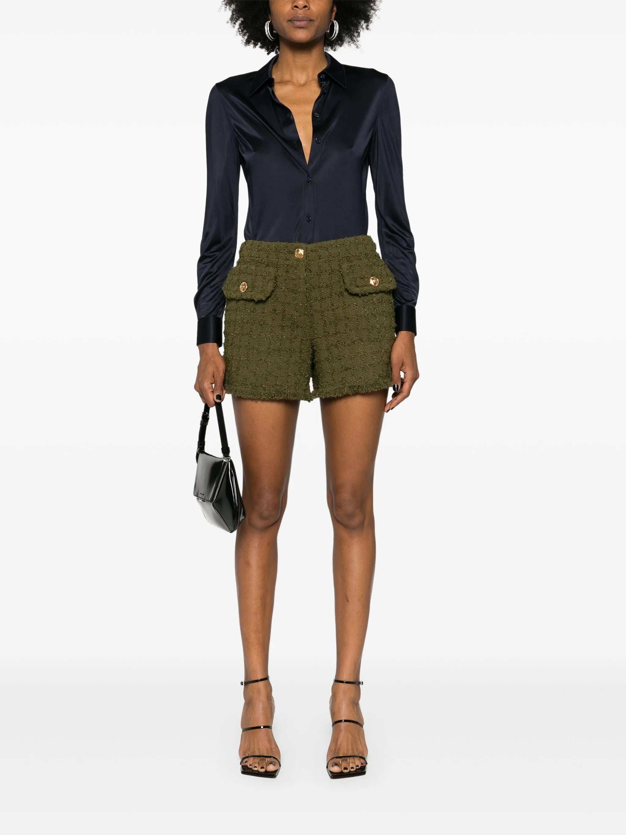 Heritage tweed mini shorts