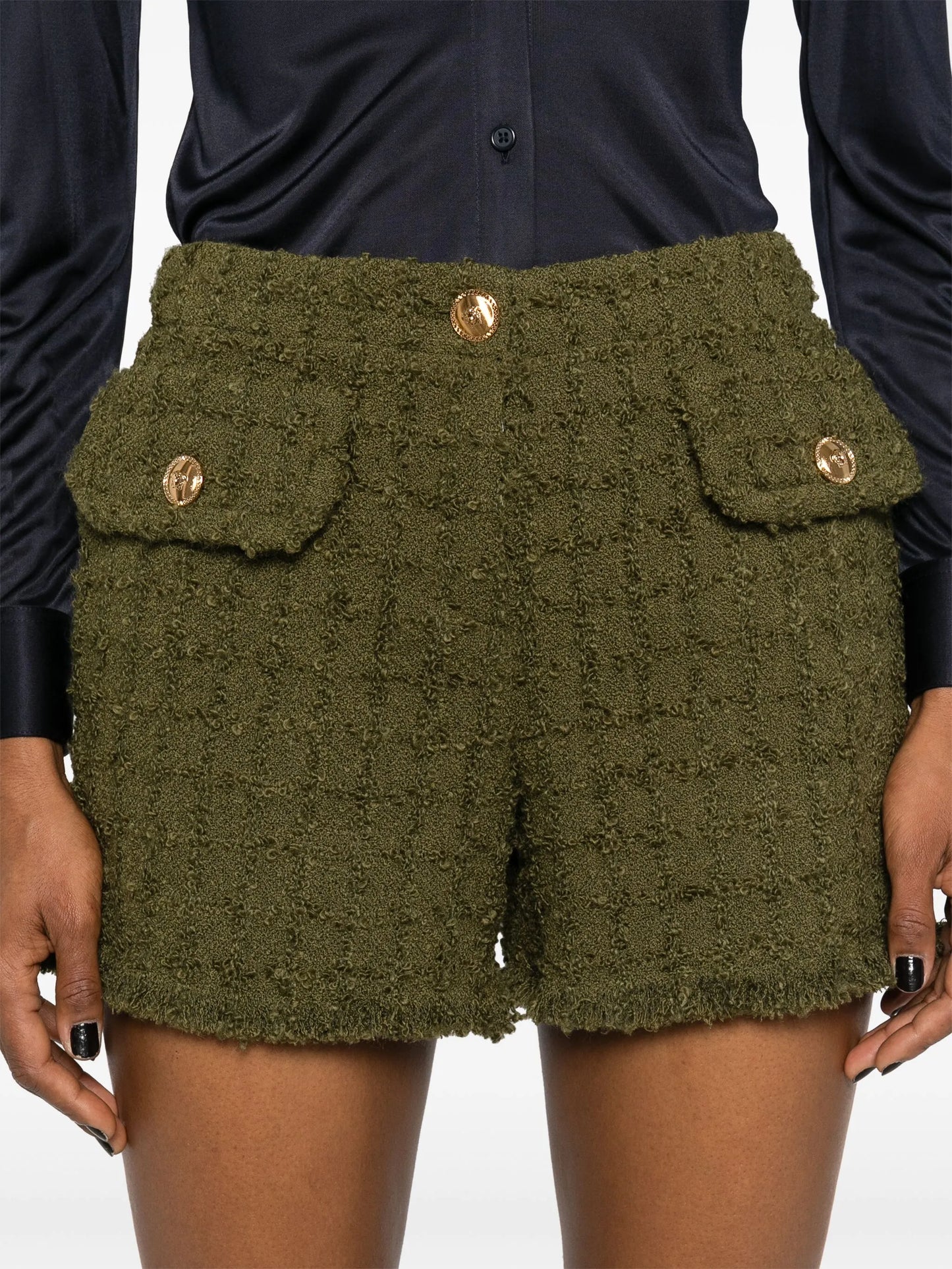 Heritage tweed mini shorts