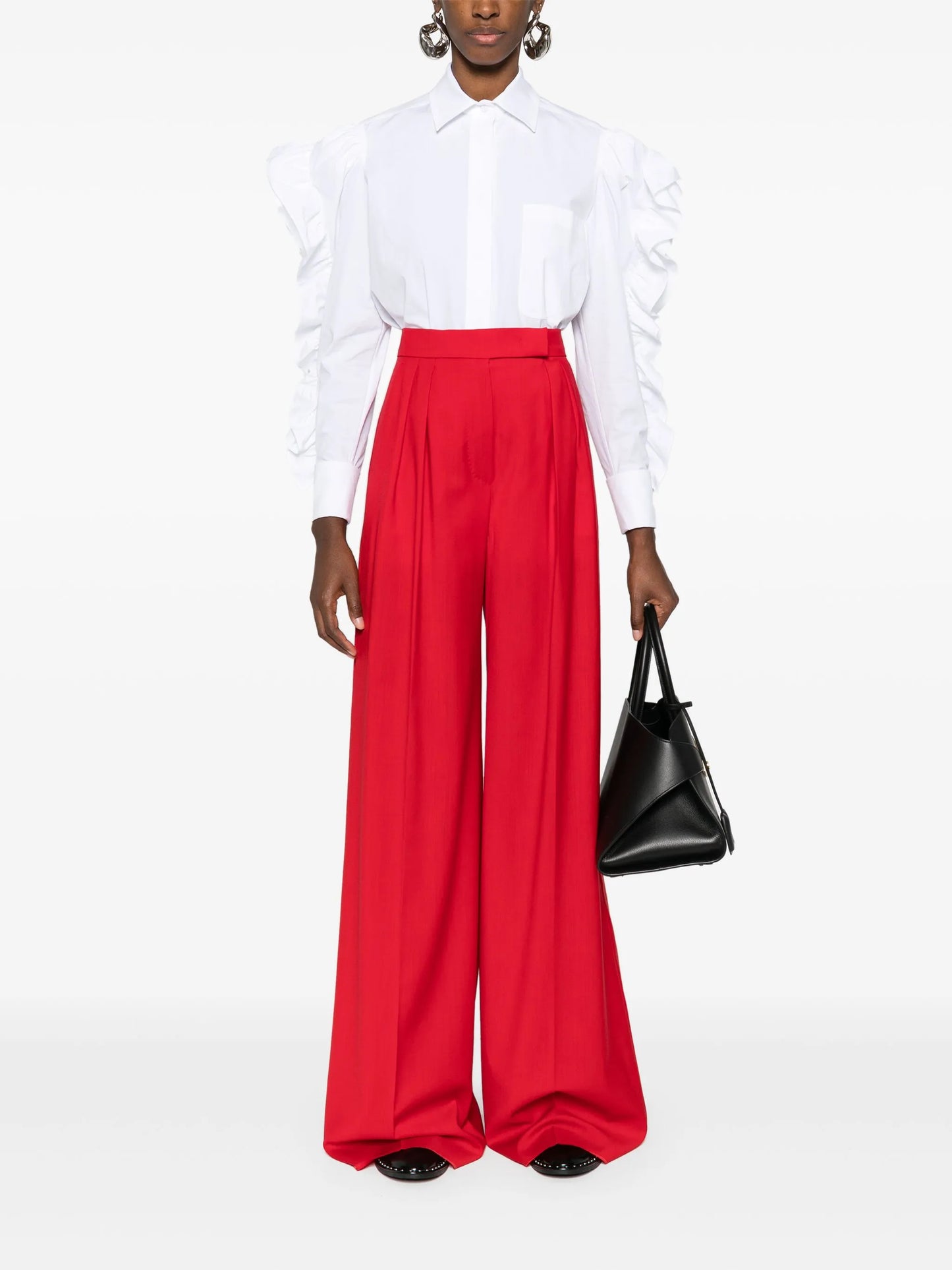 Rimini pleat-detail palazzo pants