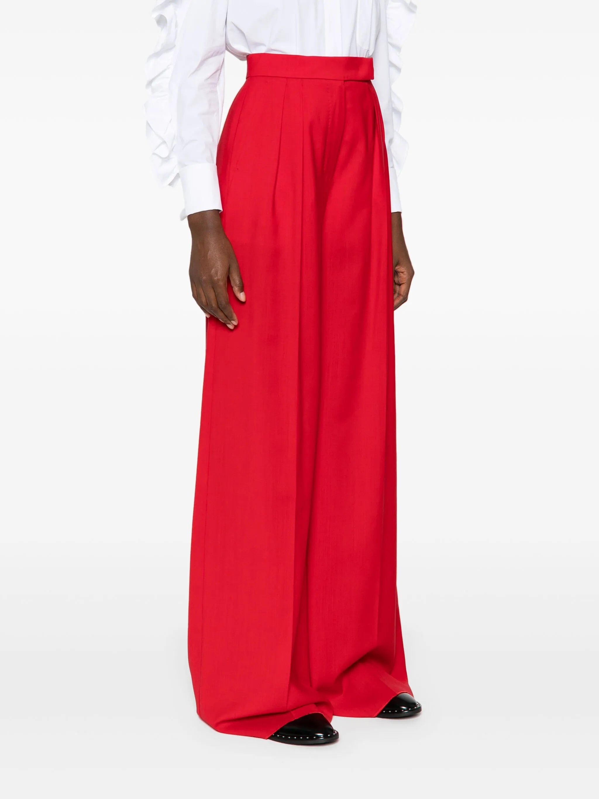 Rimini pleat-detail palazzo pants