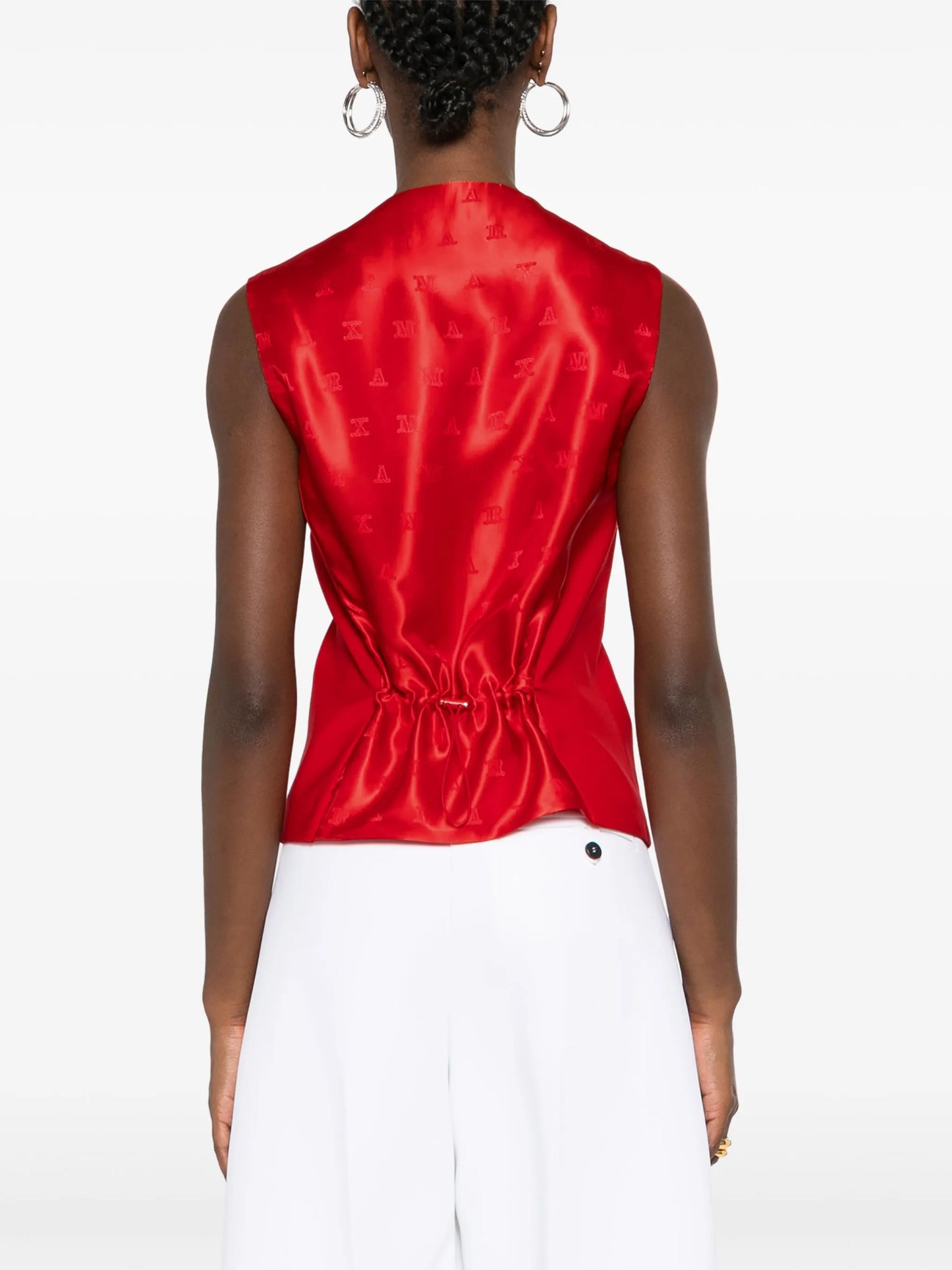 single-breasted virgin wool waistcoat