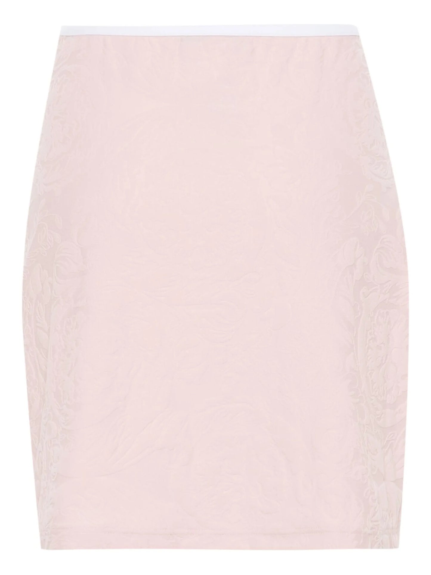 patterned-jacquard mini skirt