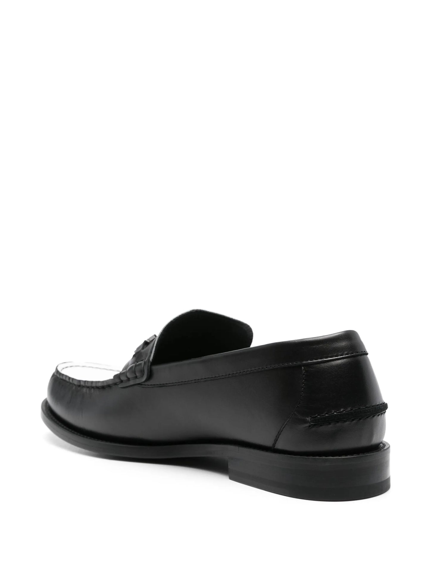 Medusa-plaque colourblock loafers