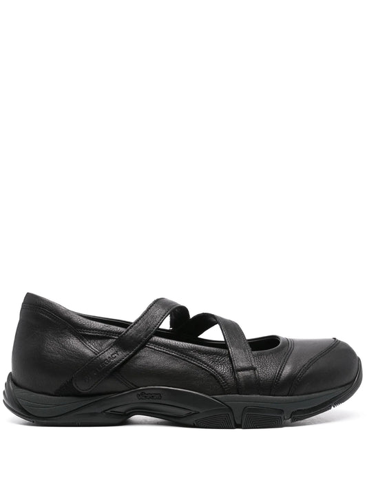 logo-debossed leather sneakers