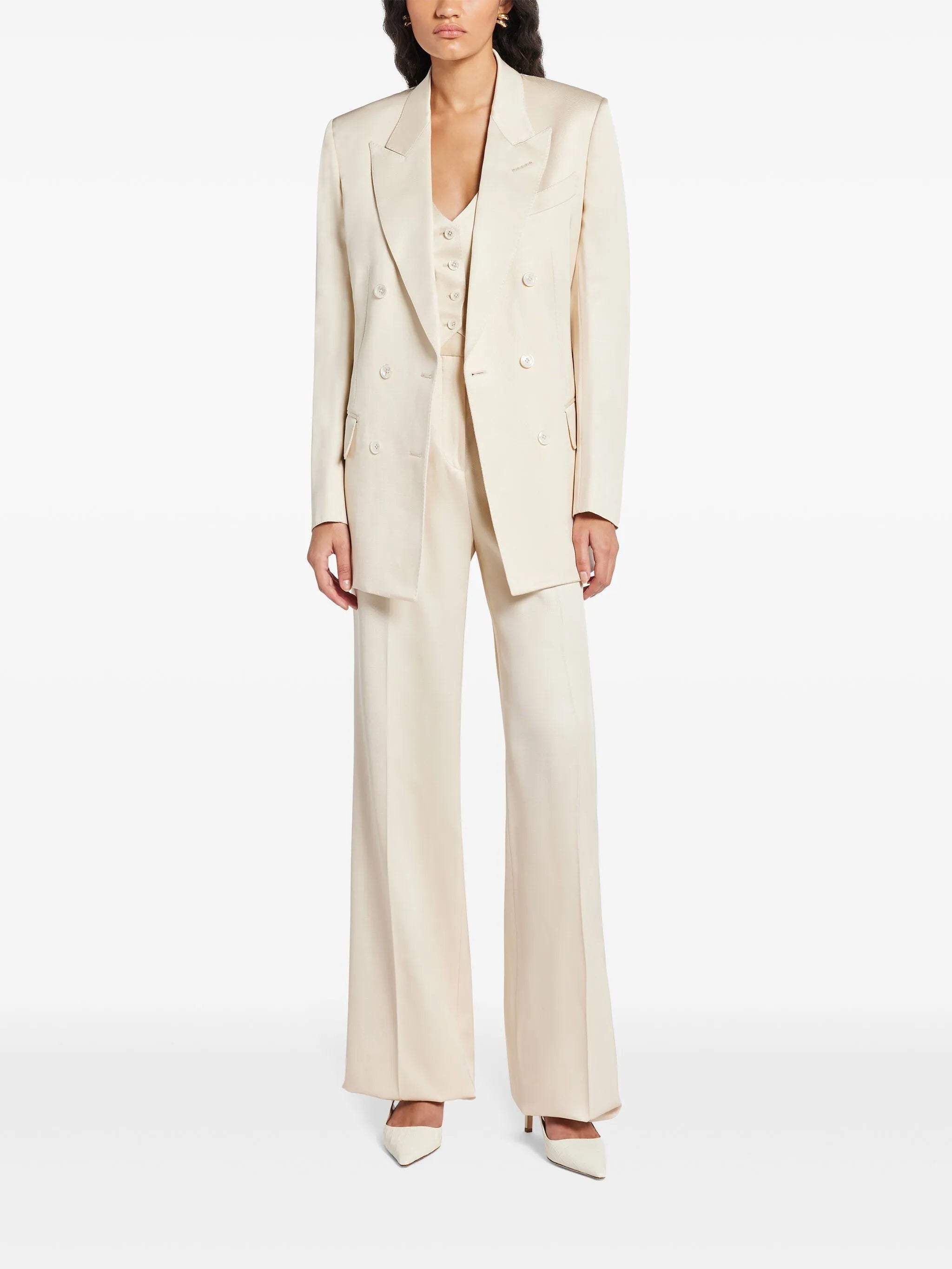 twill open-back waistcoat