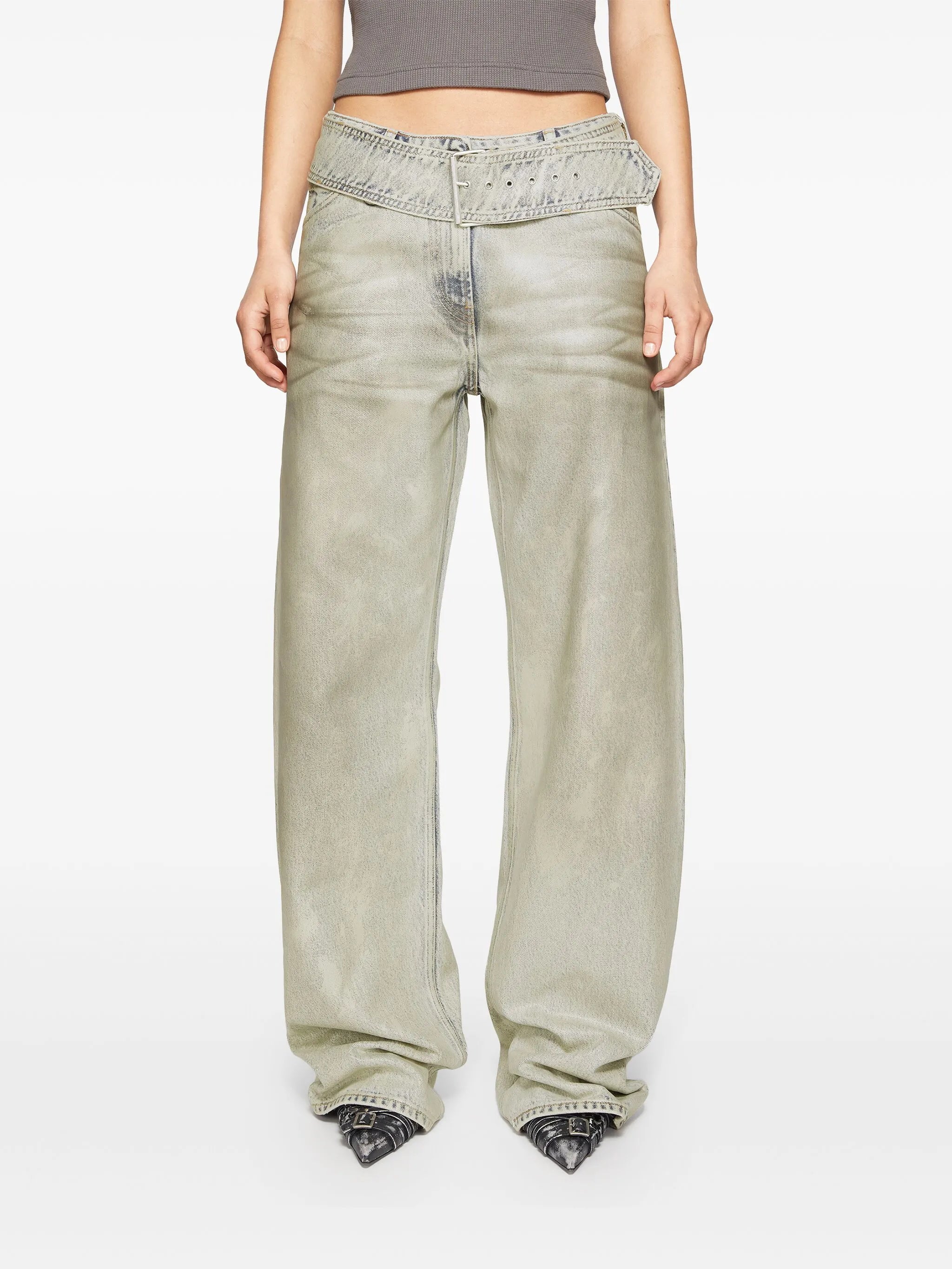 coated jeans