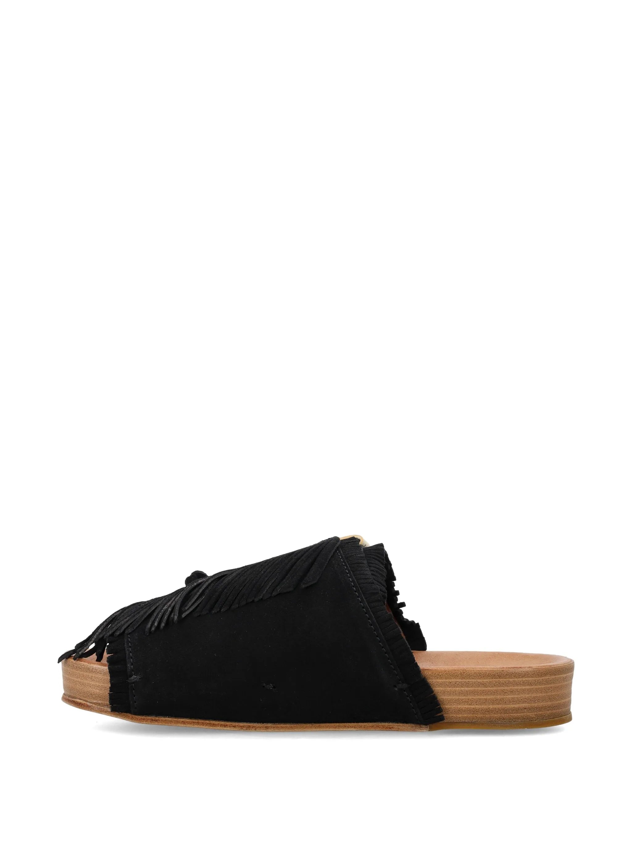 Christo Shaman Folk suede slides