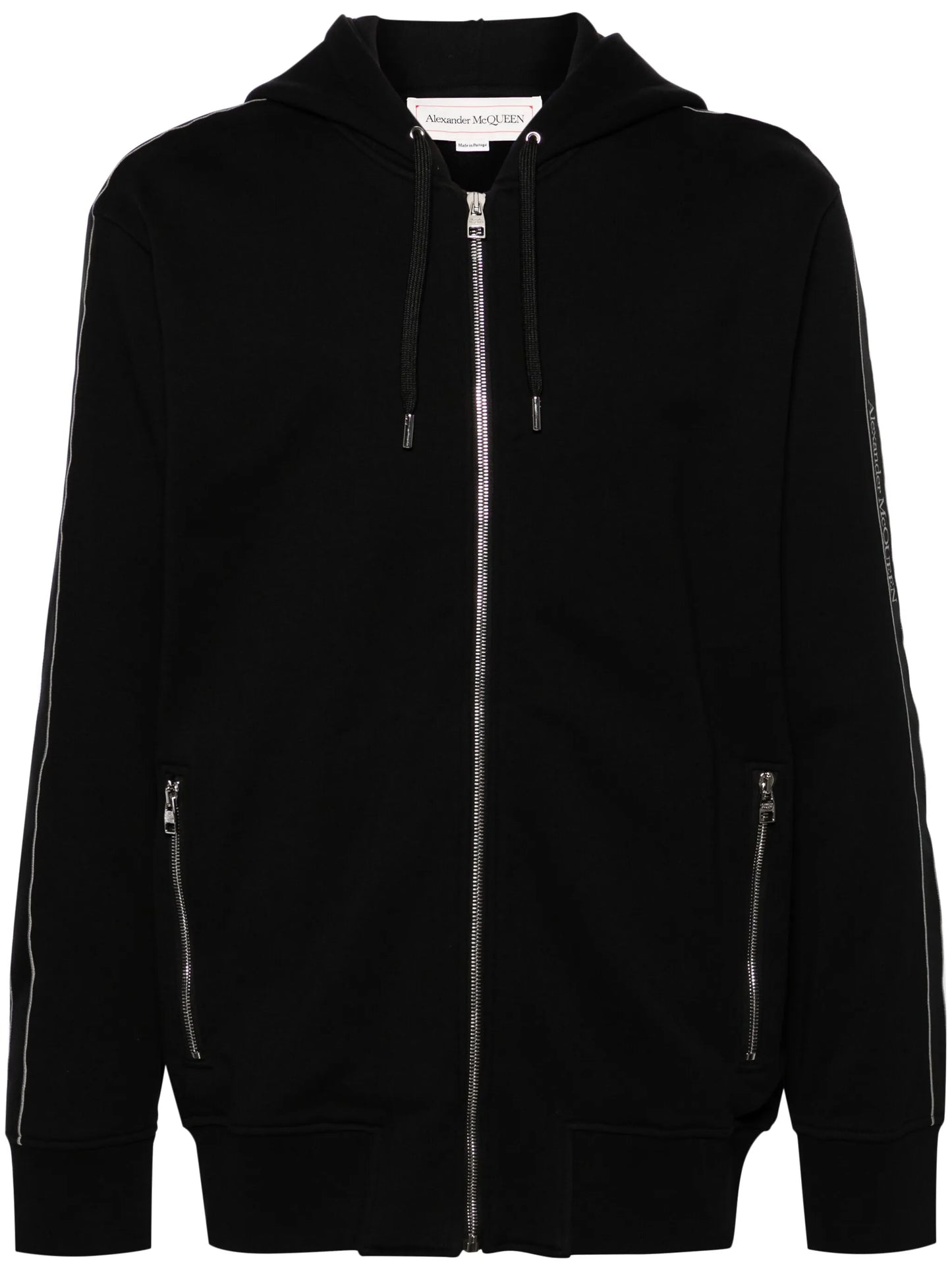 logo-trimmed cotton hoodie