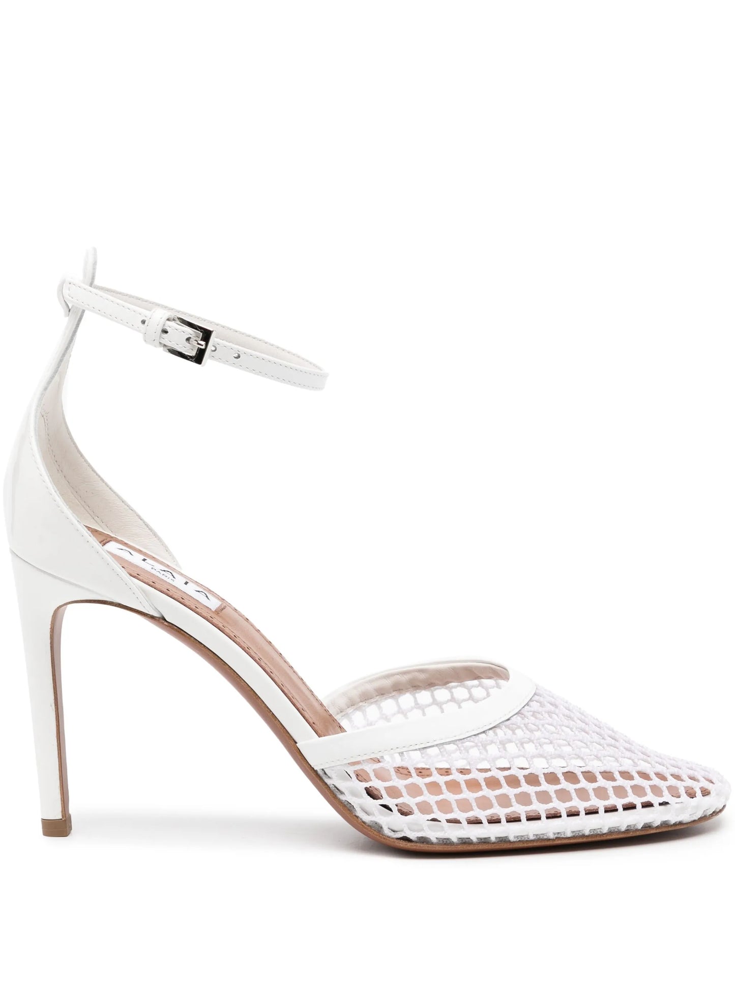 90mm fishnet-detailing pumps