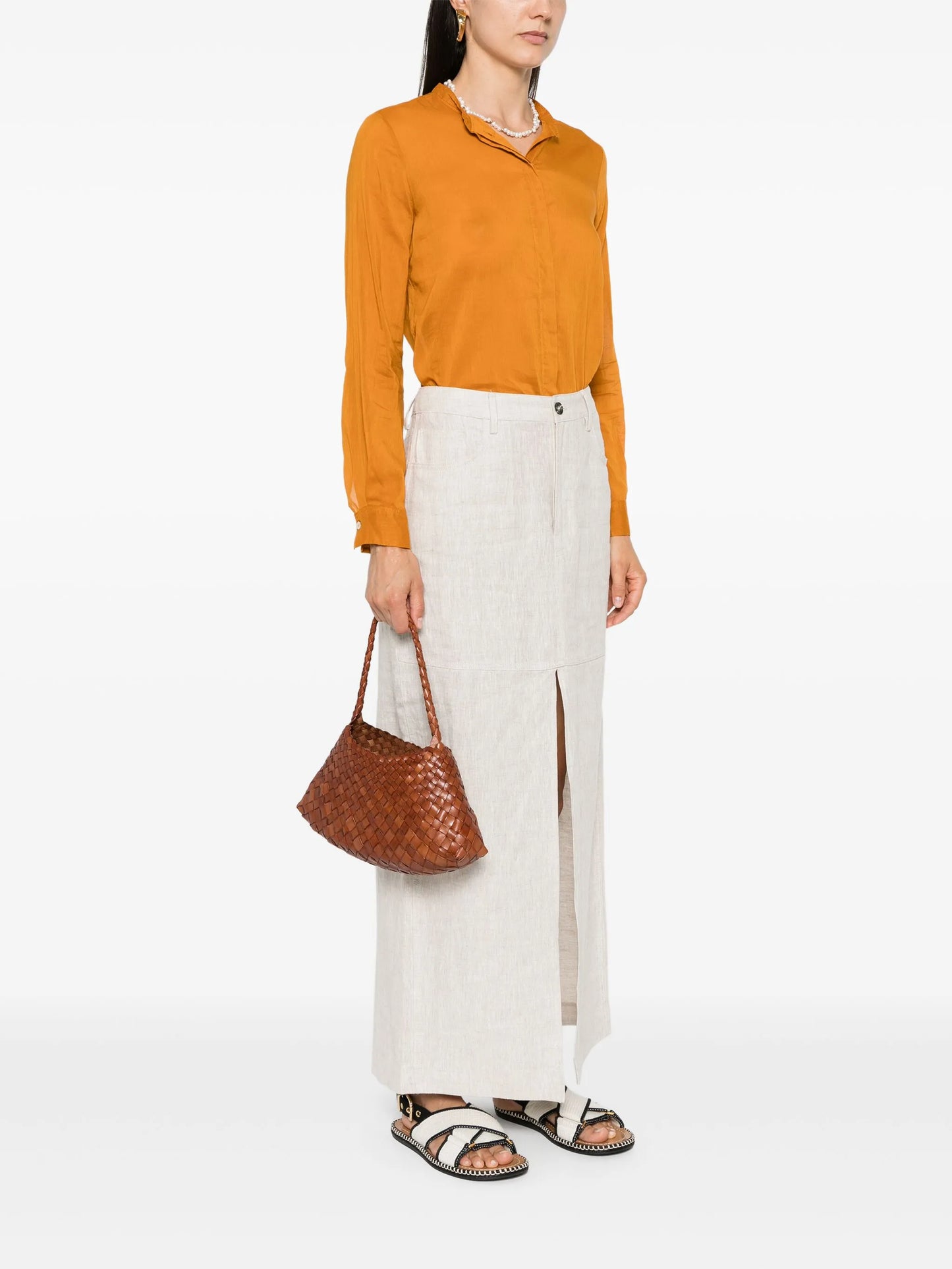 Rosanna woven leather shoulder bag