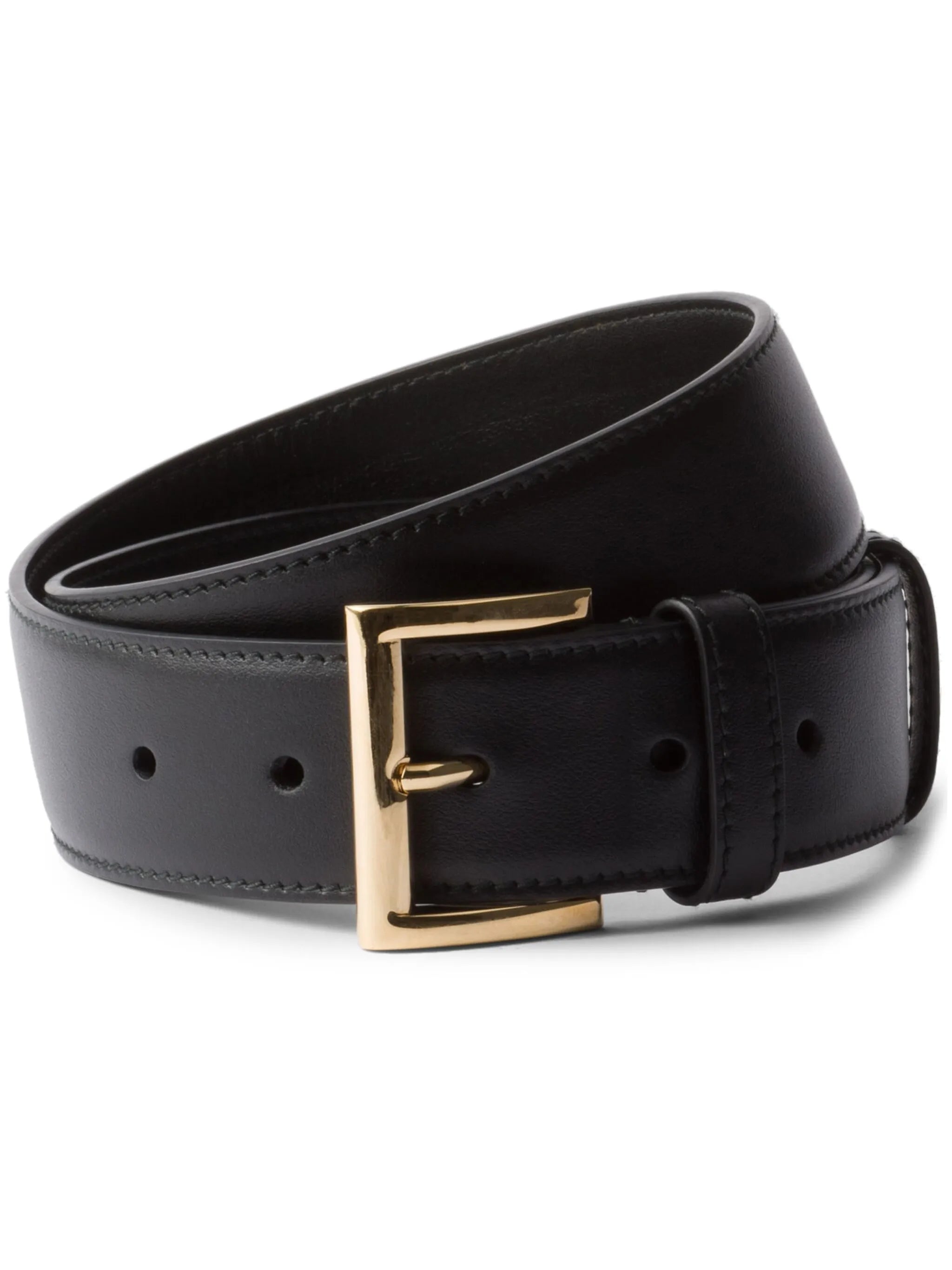 triangle-logo leather belt
