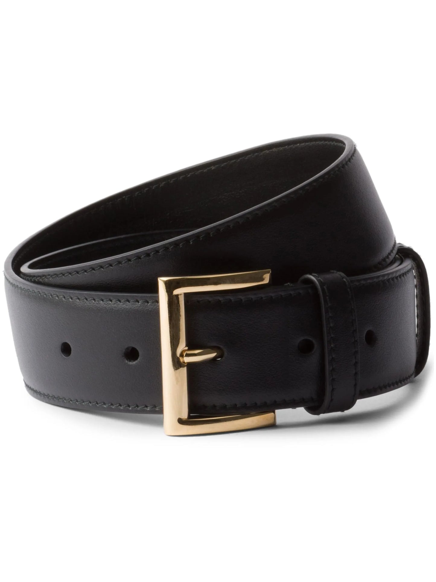 triangle-logo leather belt