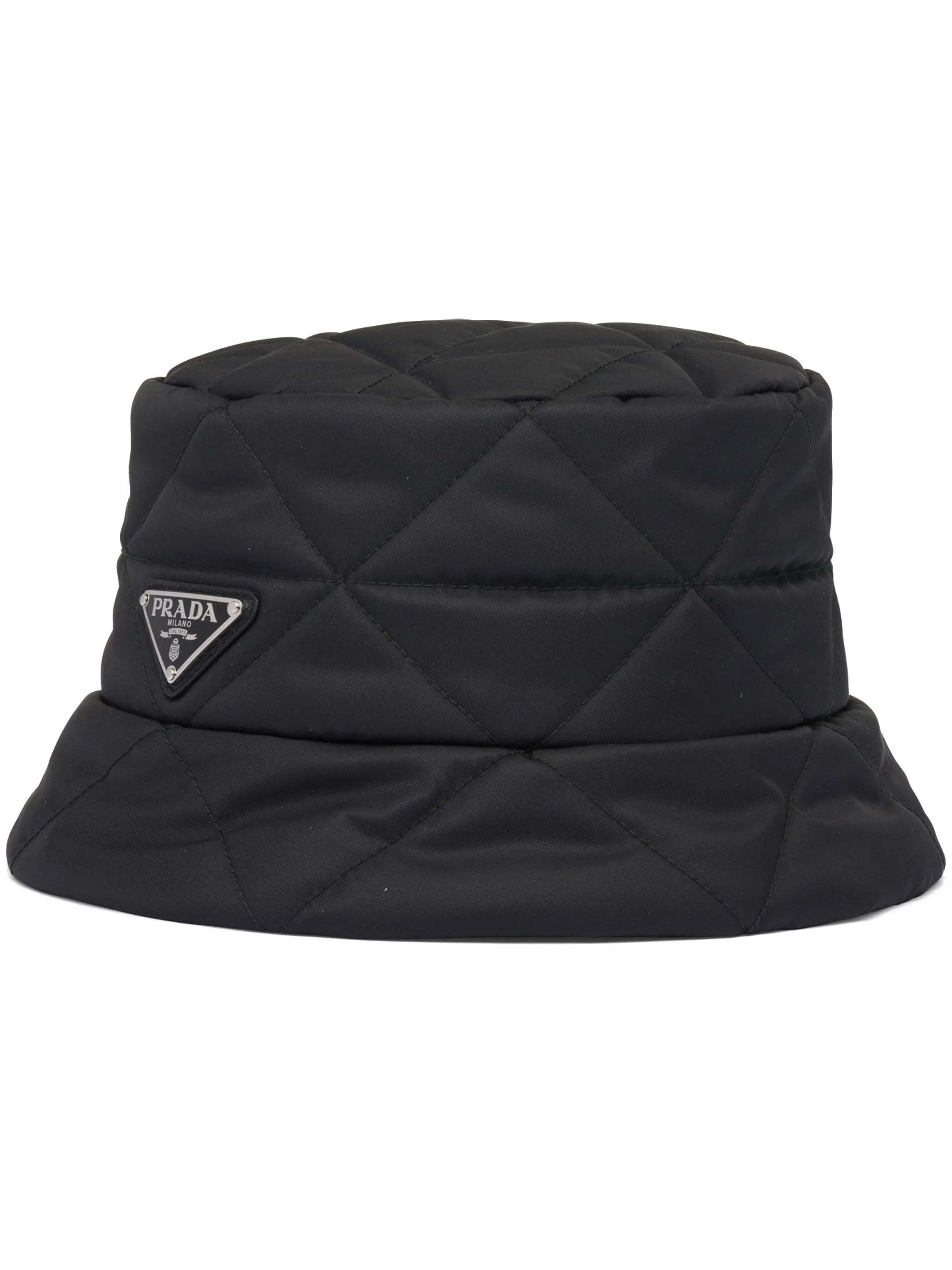 triangle-logo quilted bucket hat