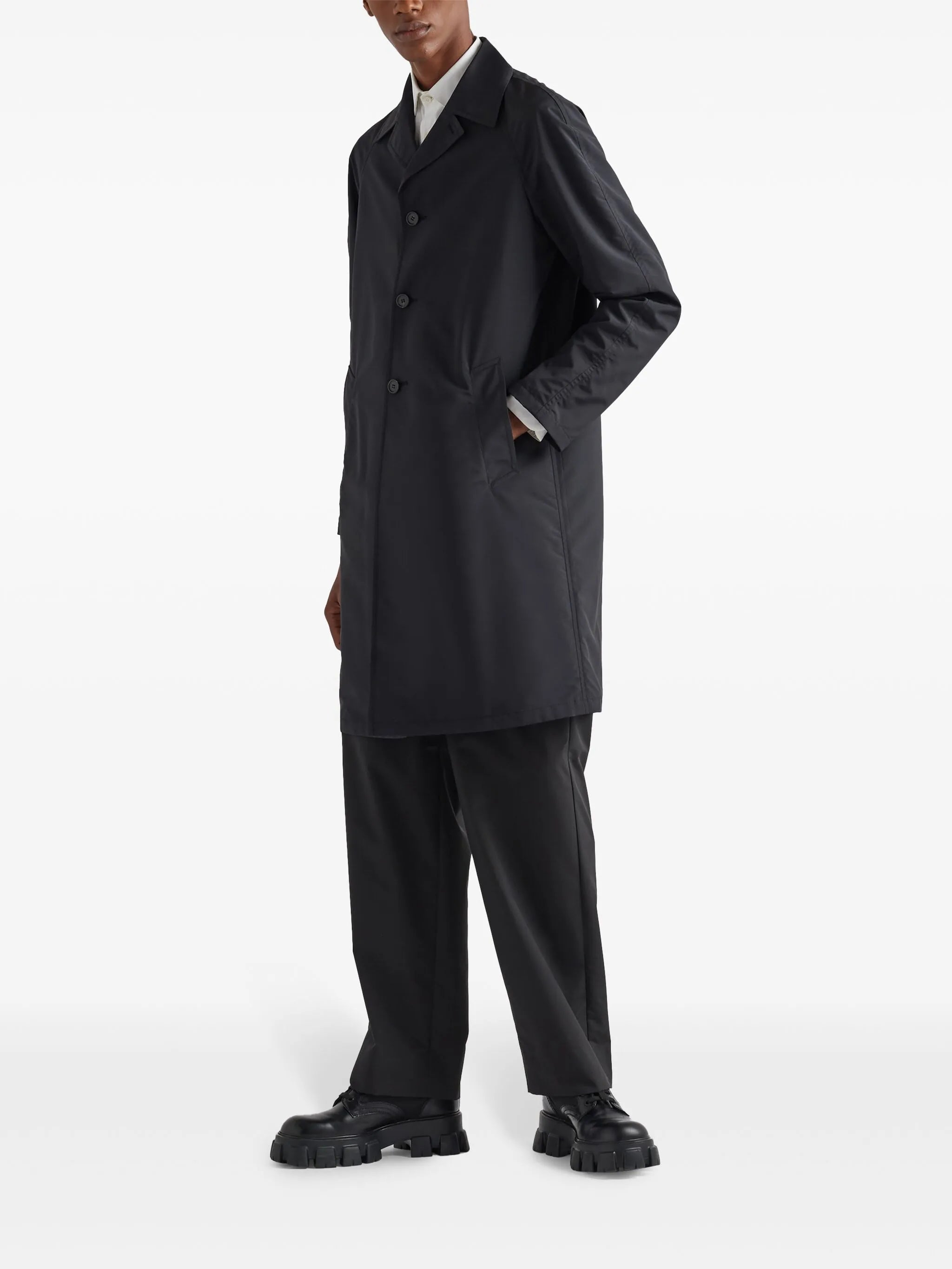 single-breasted wool coat