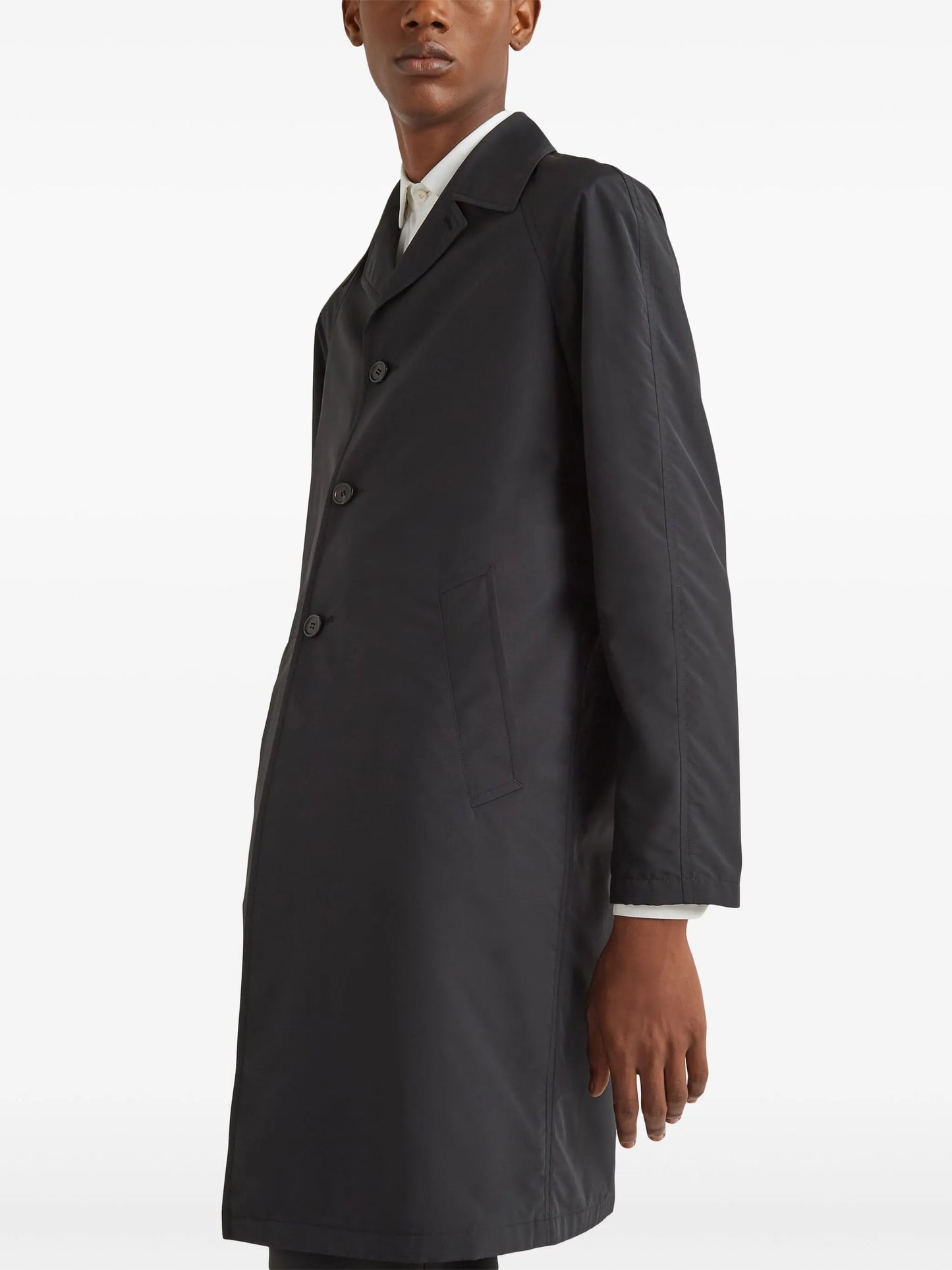 single-breasted wool coat