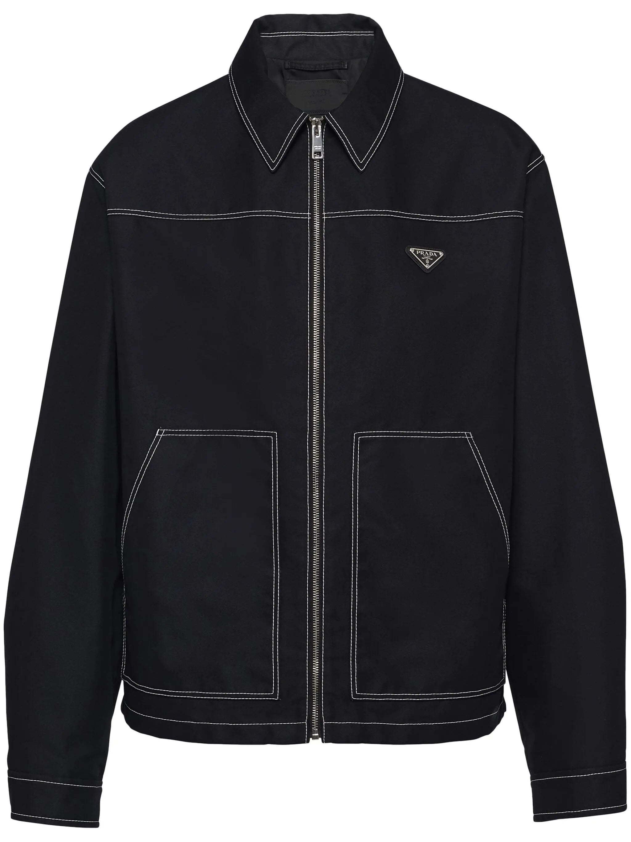 logo-appliqué blouso jacket