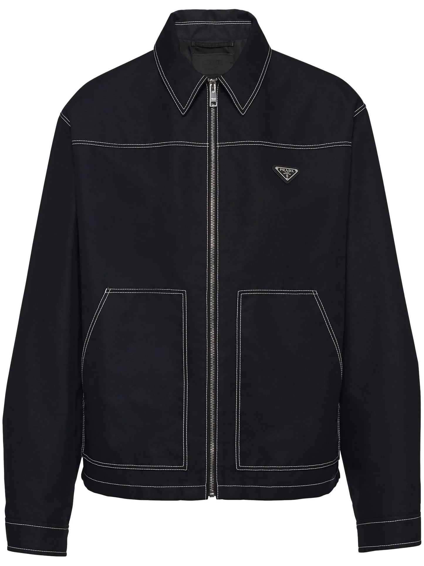 logo-appliqué blouso jacket