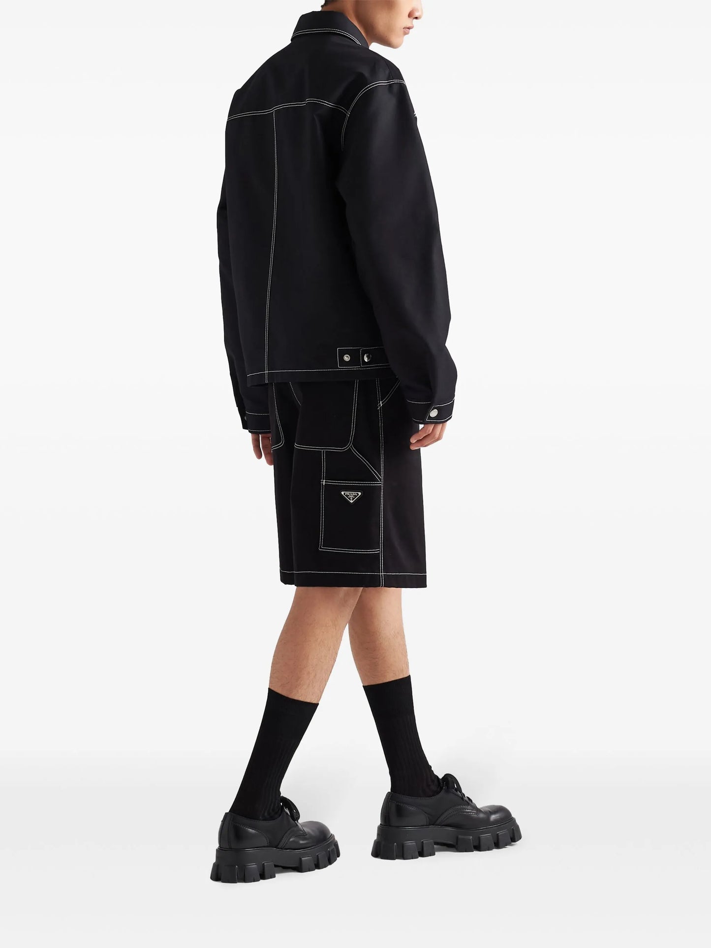 logo-appliqué blouso jacket
