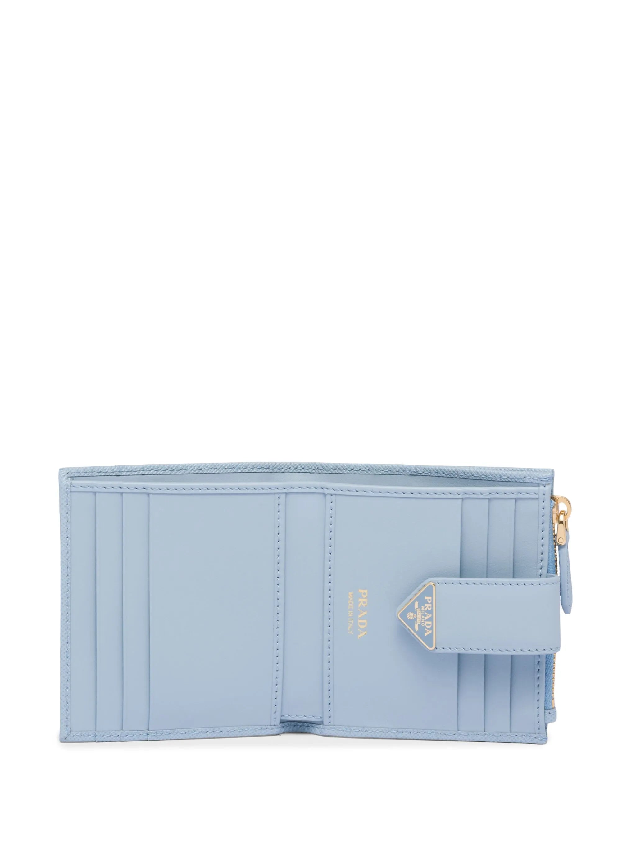 small triangle-logo leather wallet