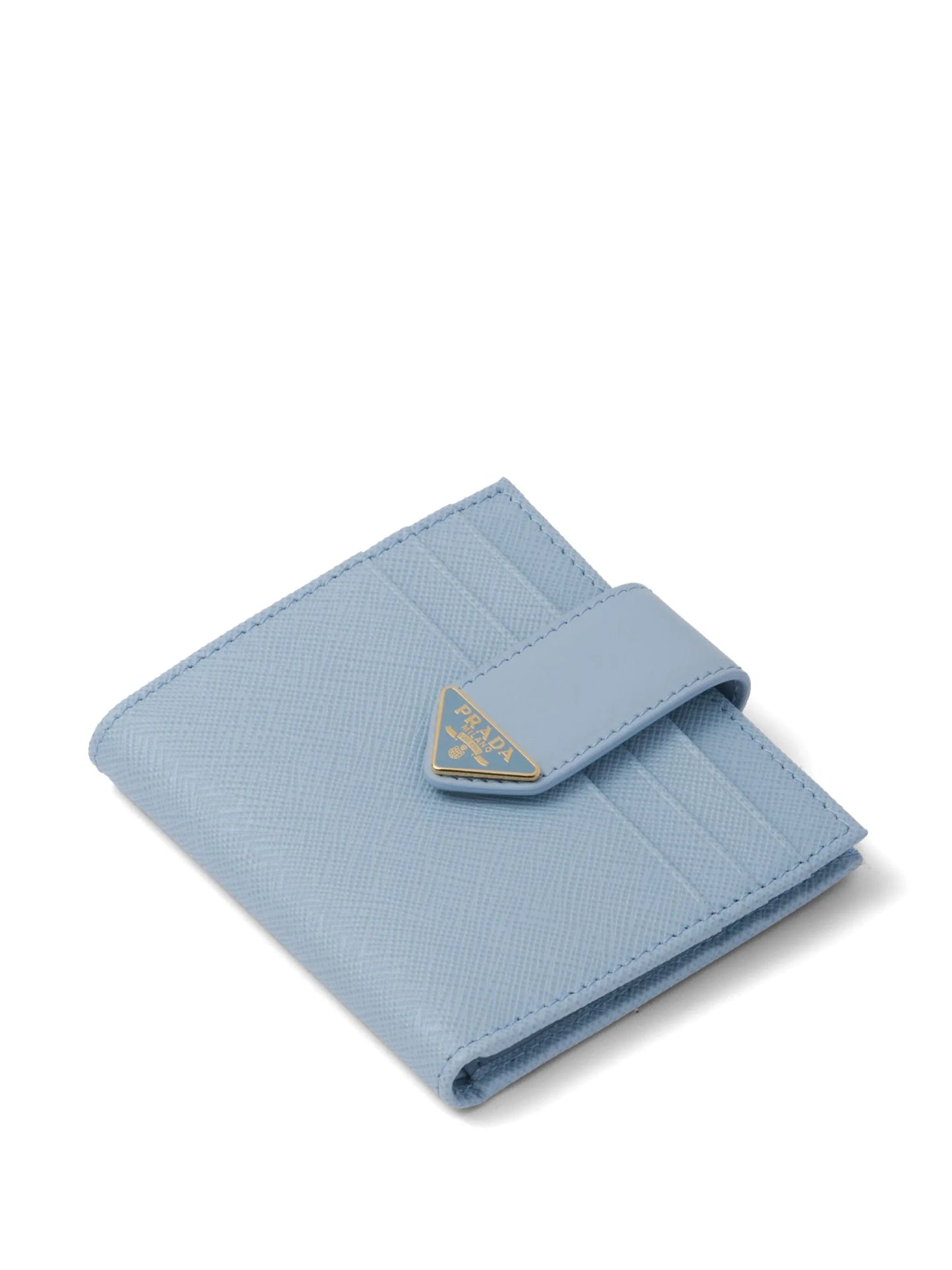 small triangle-logo leather wallet